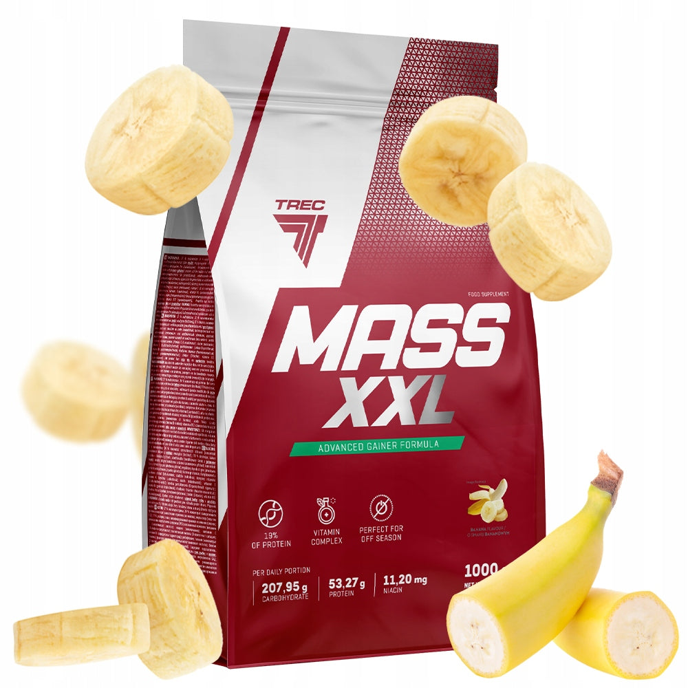 POWERFUL GAINER Trec Mass XXL 1000g Mega Mutant Mass CARBOHYDRATES PROTEIN 1kg
