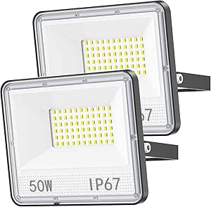 POWERFUL HALOGEN 50W FLOODLIGHT LED LAMP SPOTLIGHT IP67 2PCS