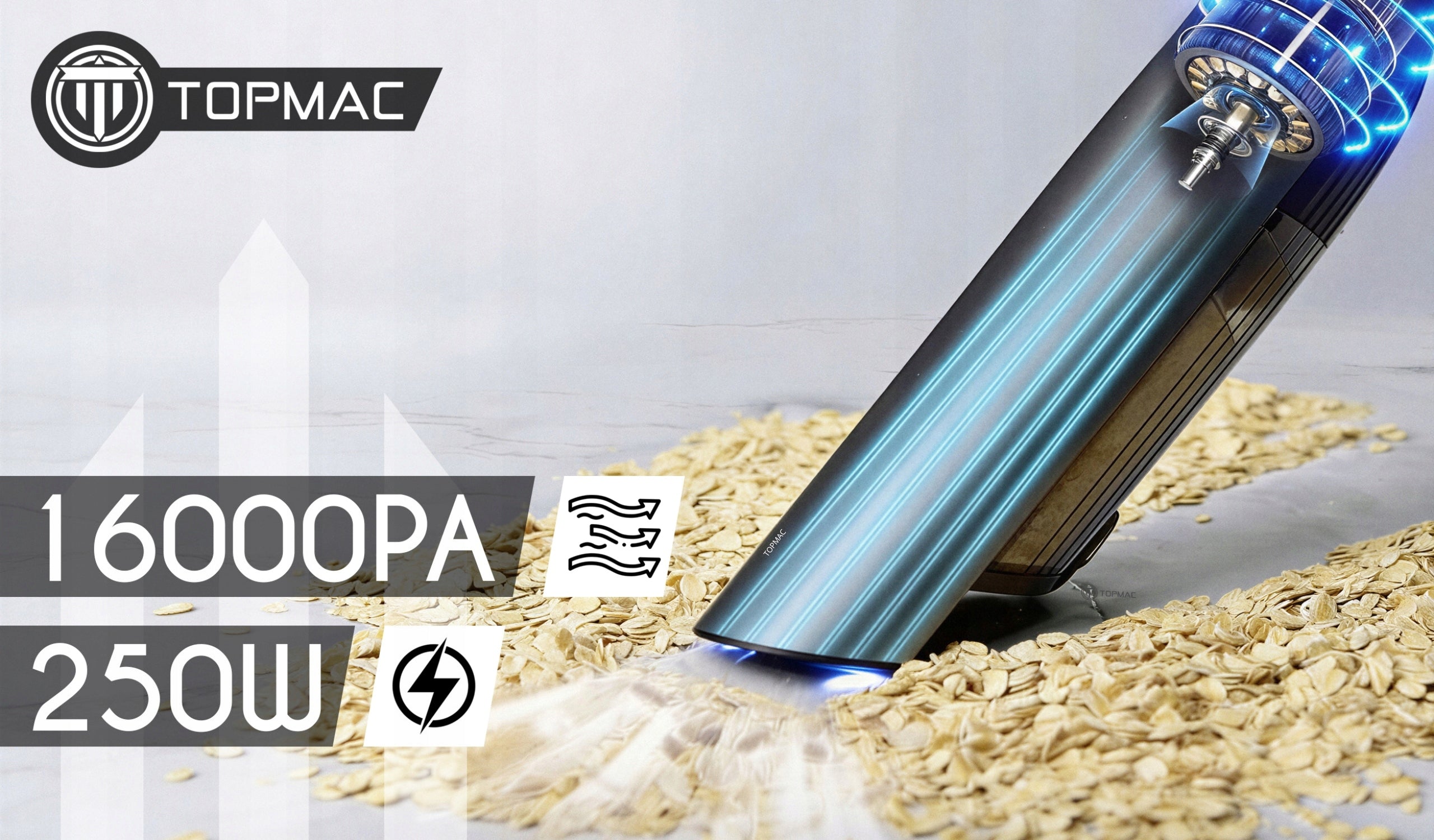 POWERFUL HANDHELD CORDLESS CAR CORDLESS VACUUM CLEANER 16000Pa 250W Dominant color black