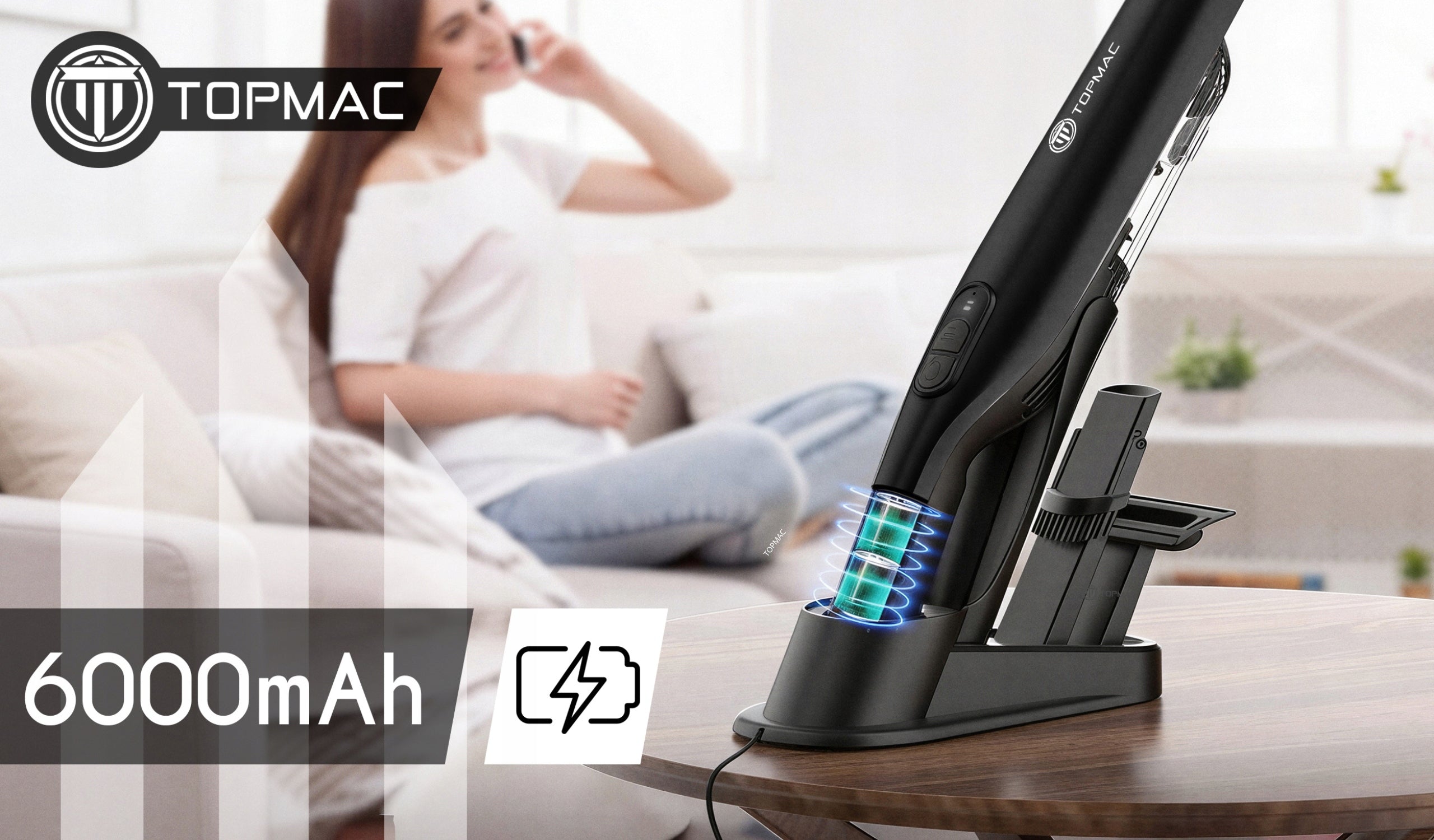 POWERFUL HANDHELD CORDLESS CAR CORDLESS VACUUM CLEANER 16000Pa 250W Packaging status original
