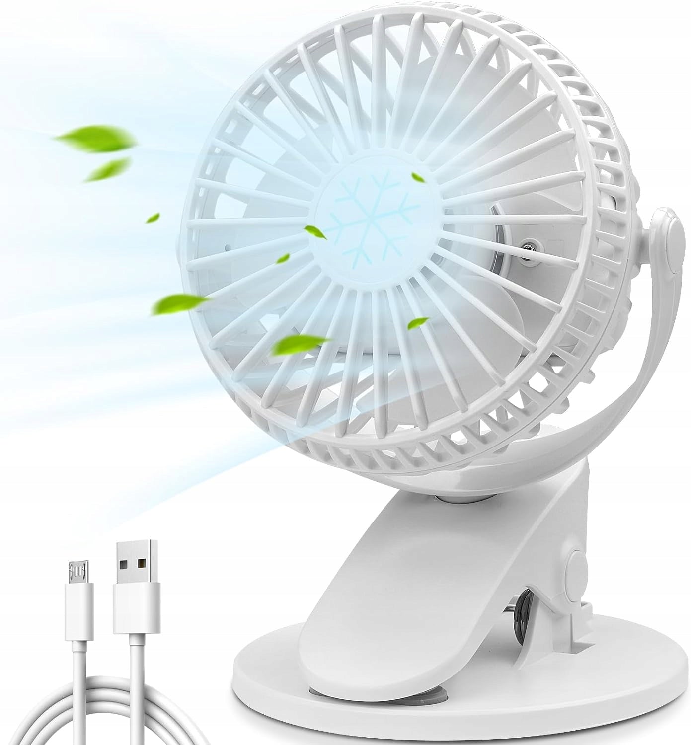 POWERFUL HOME DESK FAN WITH USB CLIP 3 LEVELS QUIET Manufacturer code wentylator klipu