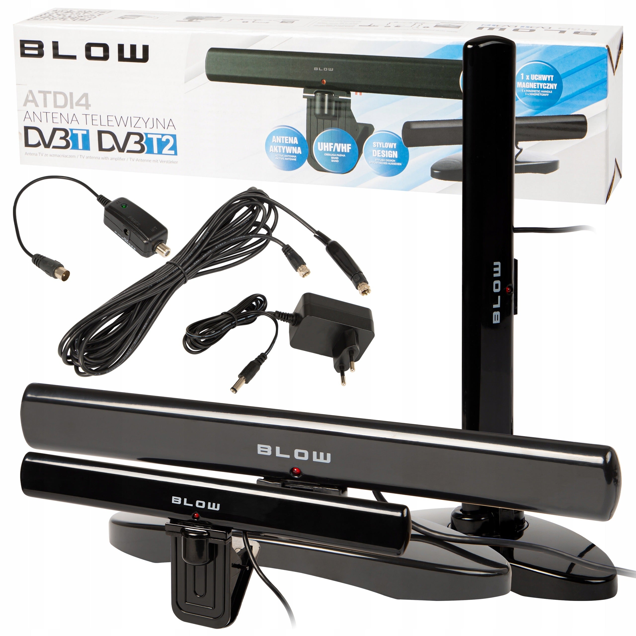 POWERFUL INDOOR TV ANTENNA FOR DVB-T TERRESTRIAL TELEVISION MUX8 OMNIDIRECTIONAL