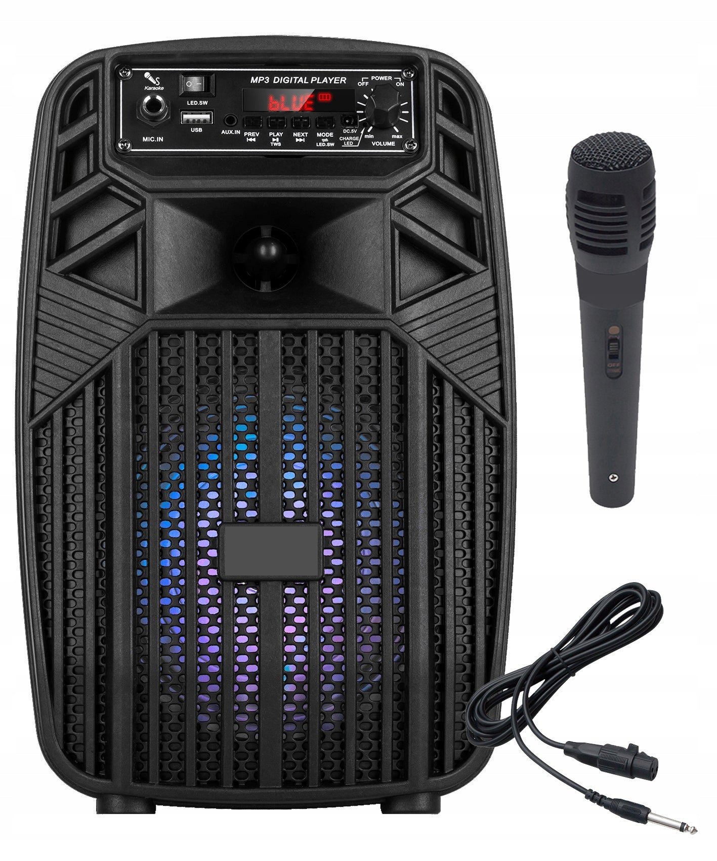 POWERFUL KARAOKE SPEAKER PORTABLE 400W BLUETOOTH SPEAKER USB FM MICROPHONE