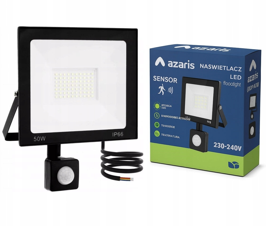 POWERFUL LED Floodlight Lamp 100W WITH FACADE MOTION SENSOR OVER GARAGE
