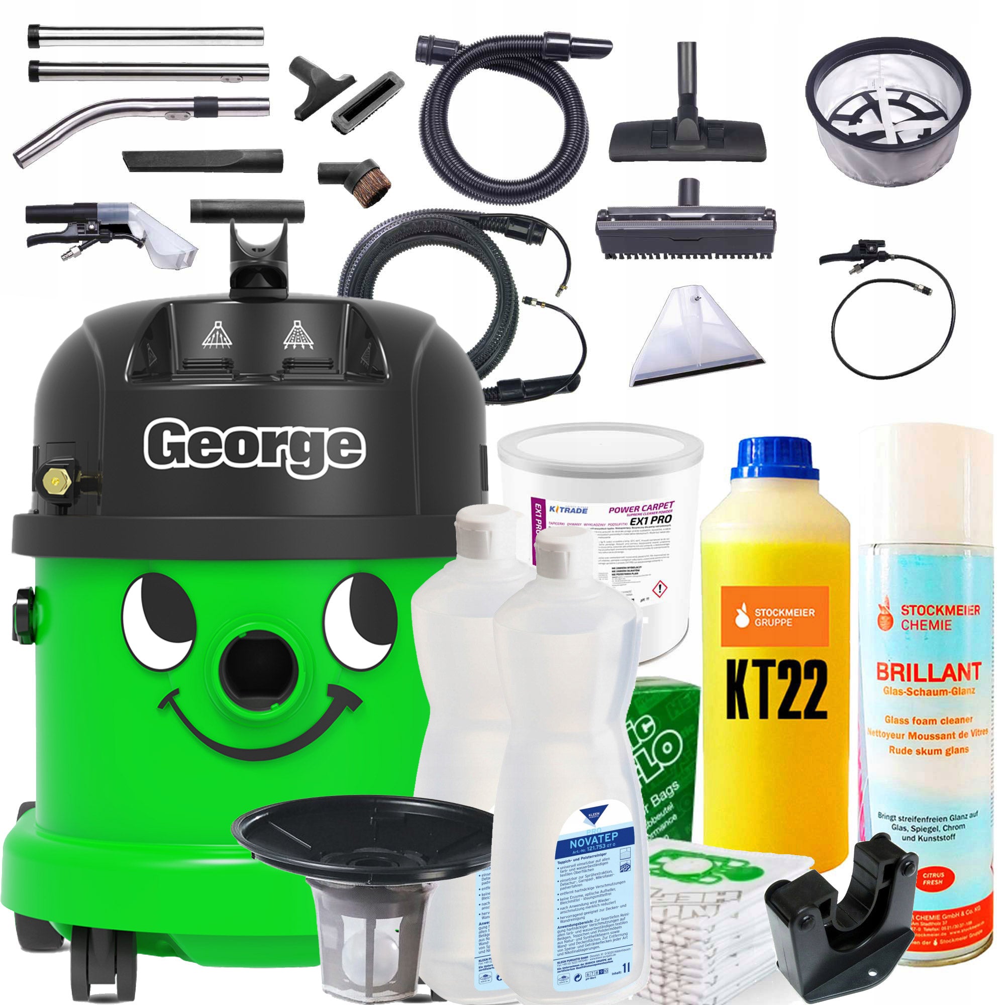 POWERFUL NUMATIC GEORGE GVE370-2 WASHING VACUUM CLEANER for 4in1 carpet upholstery
