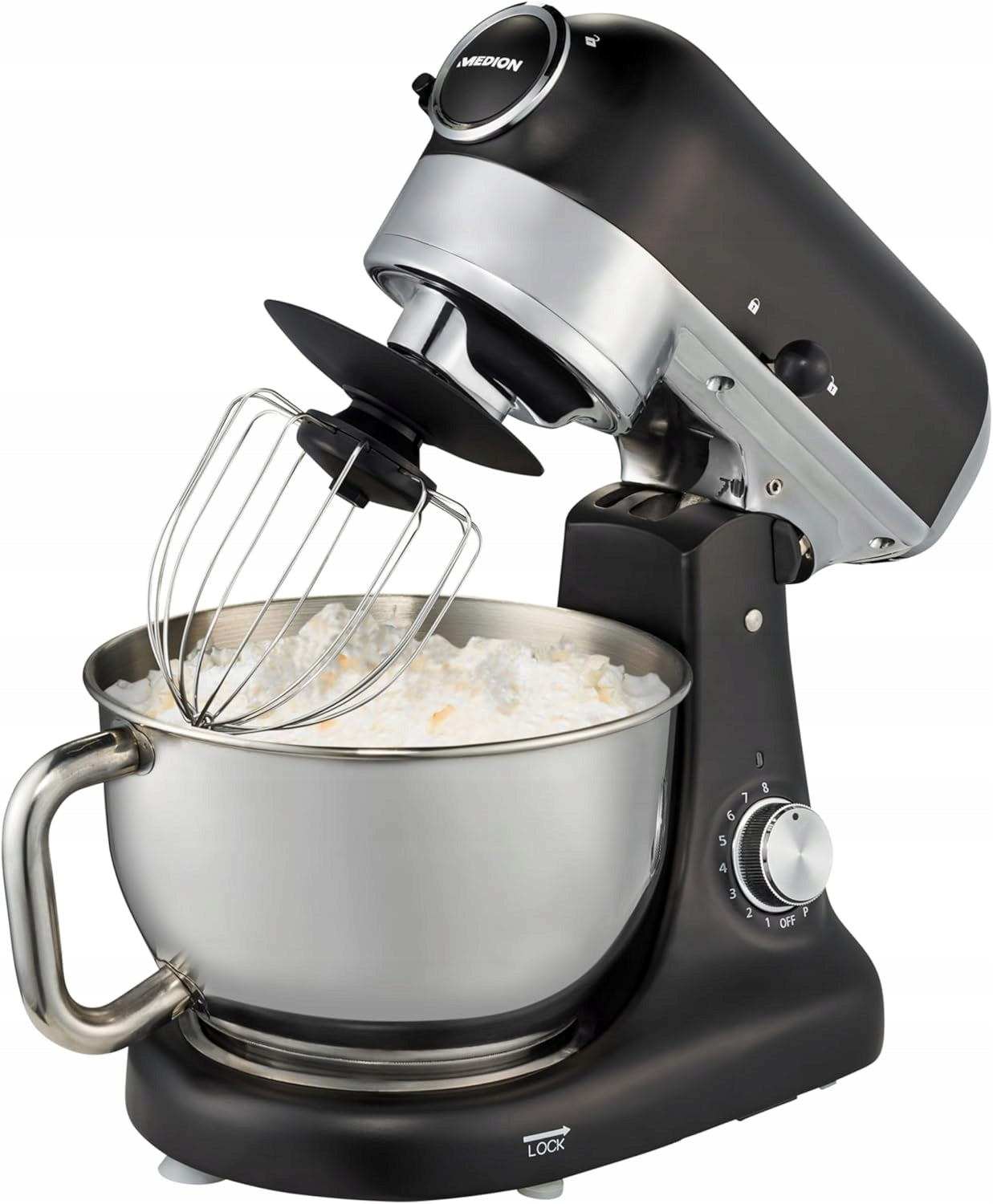 POWERFUL PLANETARY FOOD PROCESSOR MD16480 1000W 8 SPEED 4,6L GREY
