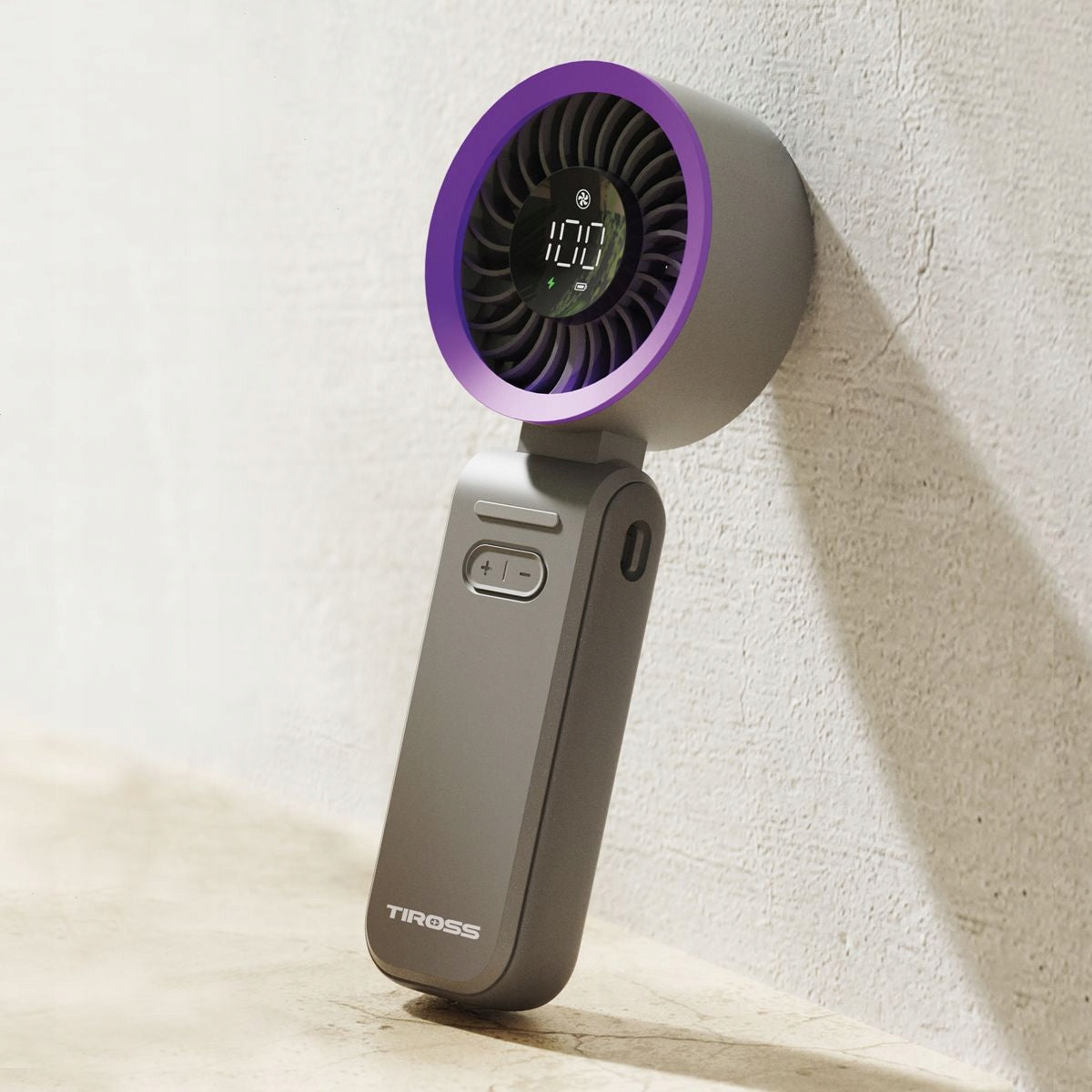 POWERFUL PORTABLE FAN FOLDING HANDHELD Fan USB-C LCD RECHARGEABLE Brand Doo Doo