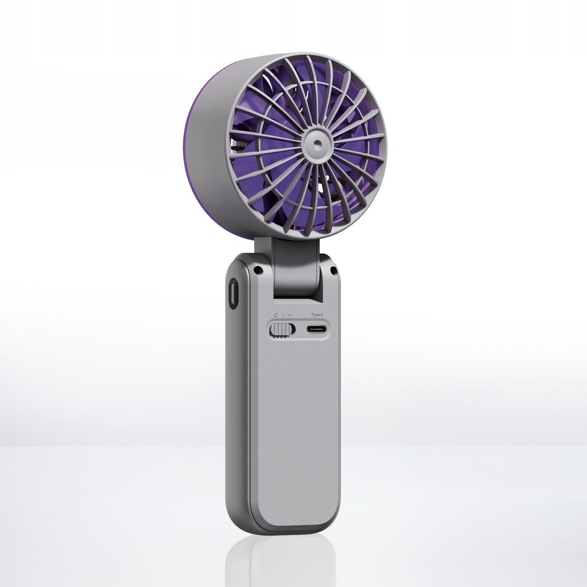 POWERFUL PORTABLE FAN FOLDING HANDHELD Fan USB-C LCD RECHARGEABLE Model MOCNY WENTYLATOR PRZENOŚNY SKŁADANY