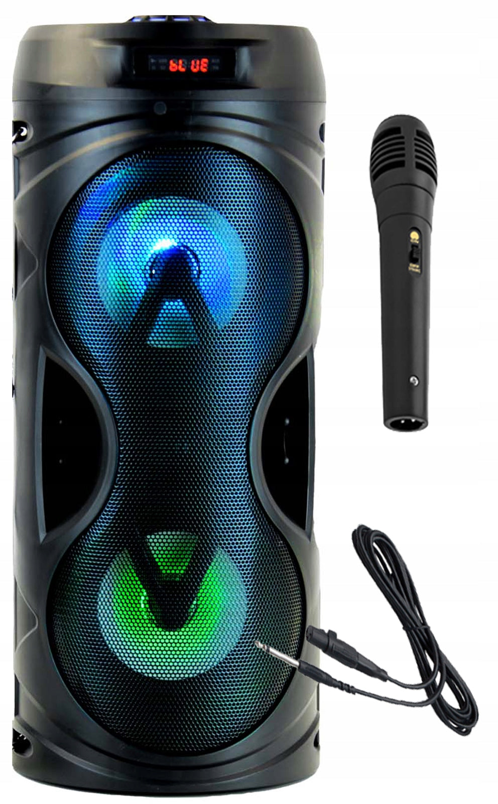 POWERFUL PORTABLE SPEAKER 400W VOICE BLUETOOTH USB RADIO BATTERY+MICROPHONE