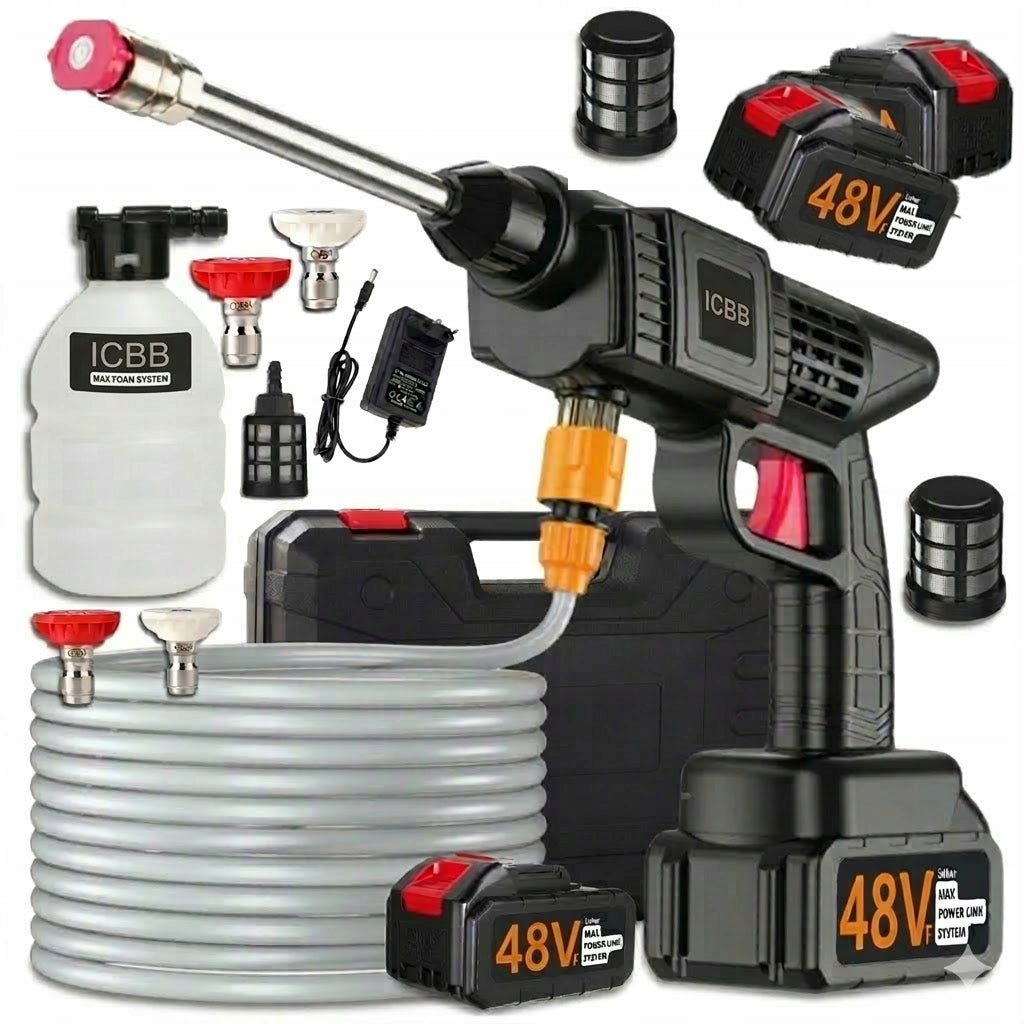POWERFUL PRESSURE WASHER Cordless 48V 2x Aku SET Foamer Suitcase