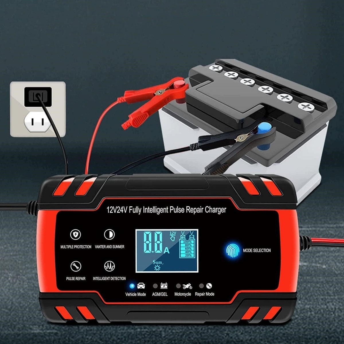POWERFUL RECTIFIER FOR CAR BATTERY 12V 8A/24V 4 A Packaging status original