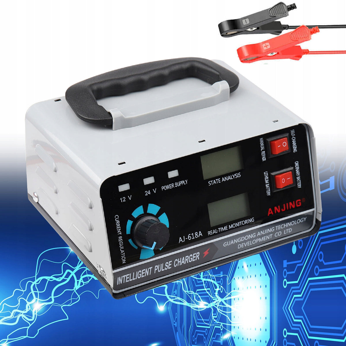 POWERFUL SMART RECTIFIER CHARGER 30A BATTERY LCD 24V 12V