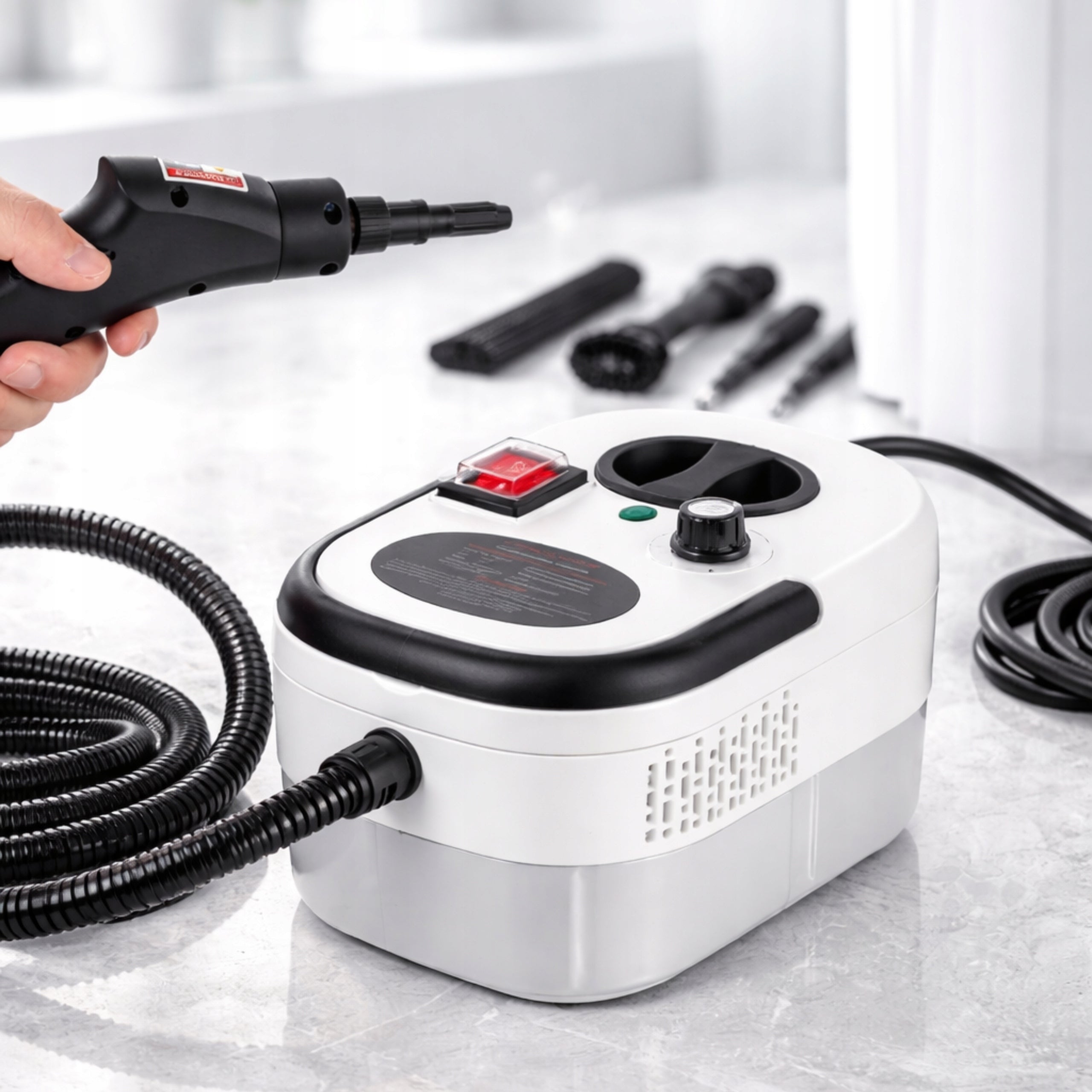 POWERFUL STEAM CLEANER MOP WITH ACCESSORIES FOR WASHING AND CLEANING GROUT Brand no brand
