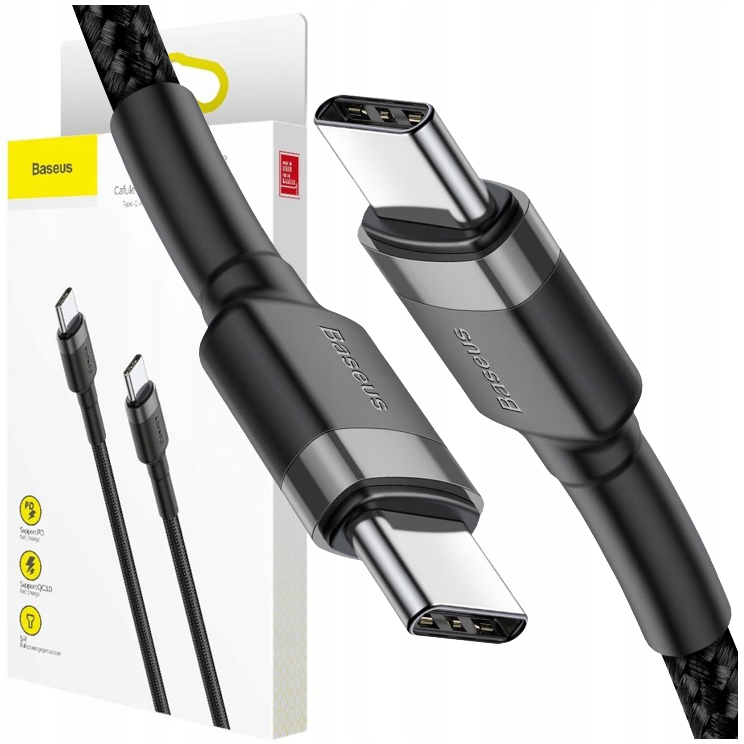 POWERFUL USB-C USBC TYPE C BASEUS PD QC 60W 3A 480Mb/s 2m