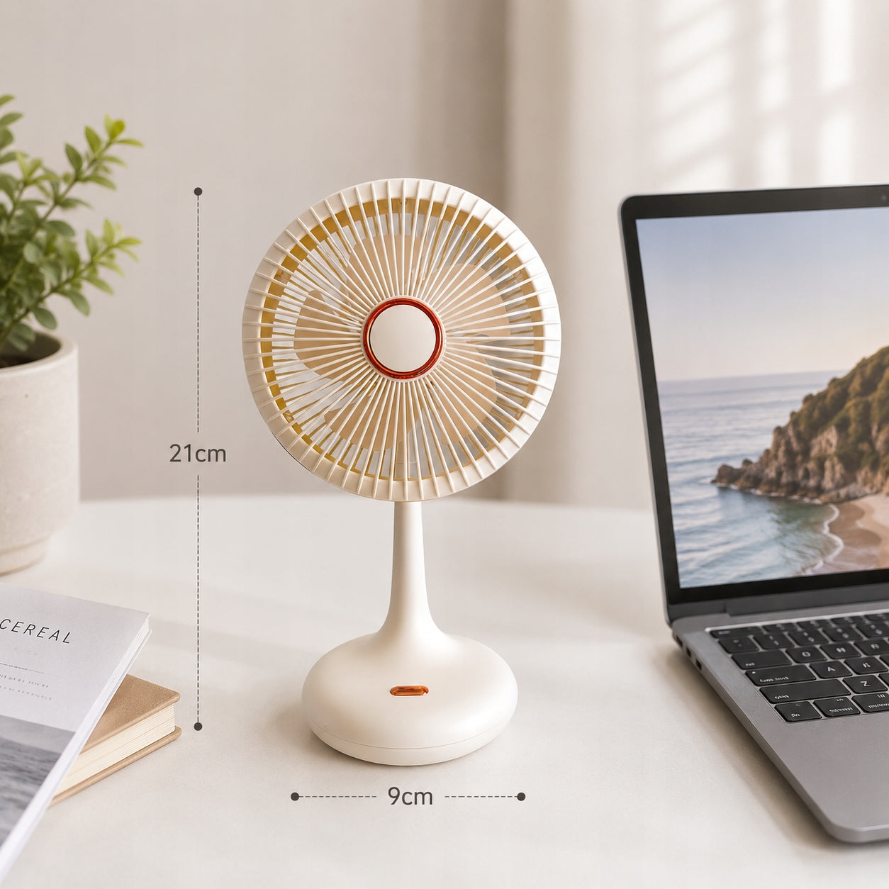 POWERFUL USB DESKTOP FAN RECHARGEABLE QUIET 3 MODES ANGLE ADJUSTMENT Fan type table