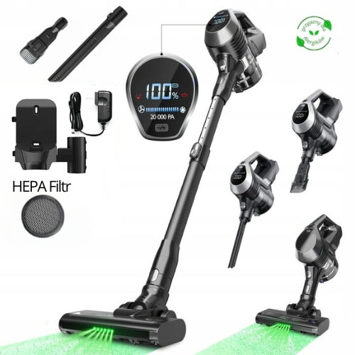 POWERFUL VACUUM CLEANER Vertical Wireless LED Lamp POWER 20000PA turbo brush Packaging status original
