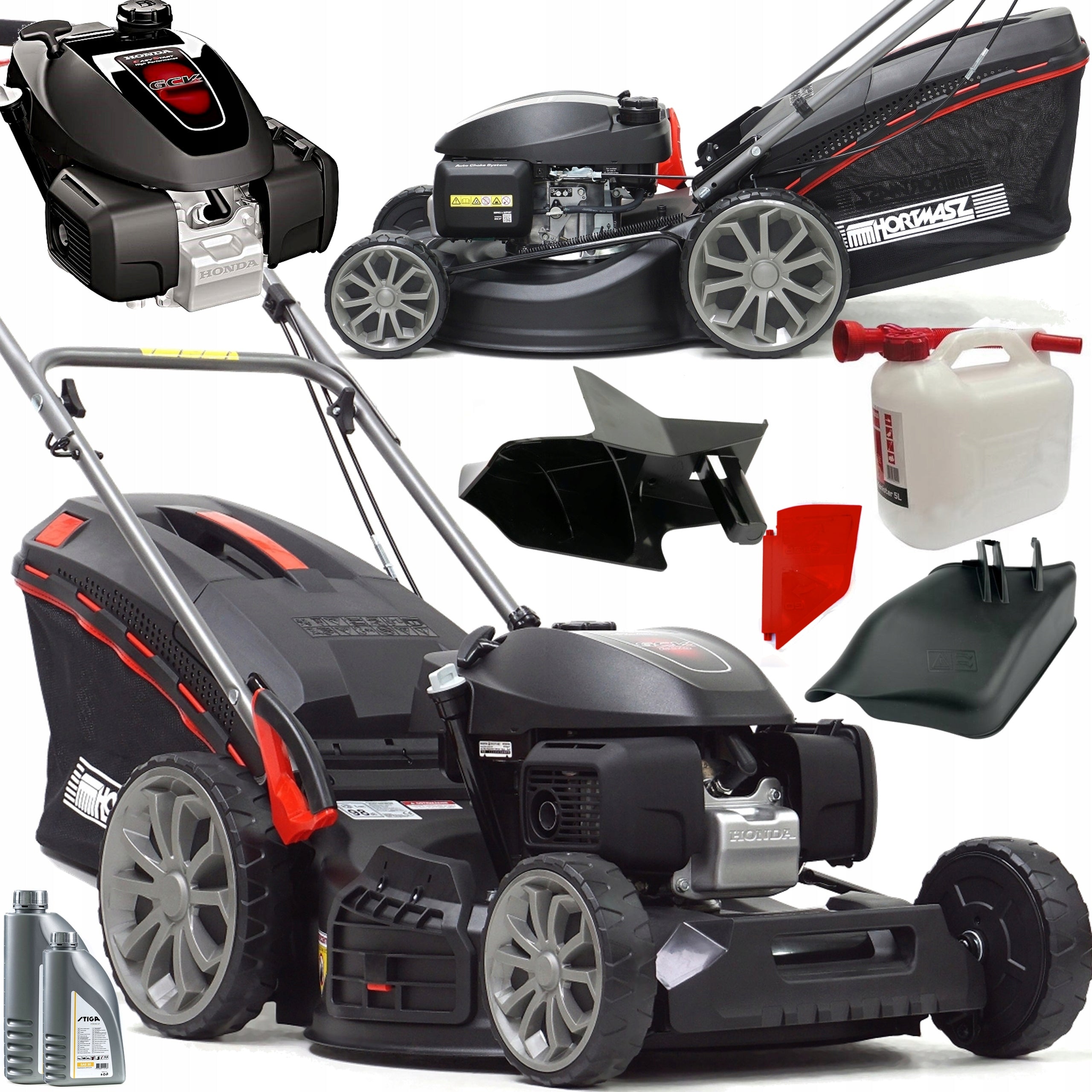 POWERFUL diesel mower HORTMASZ 4in1 Pro drive HONDA 201cc 53cm!