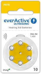 POWERFUL everActive 10 PR70 Hearing Aid Batteries - 60 Pieces Medical device yes