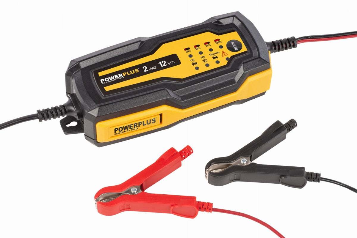 POWERPLUS POWX4201 - Automatická nabíječka baterií 35W / 2A / 60Ah