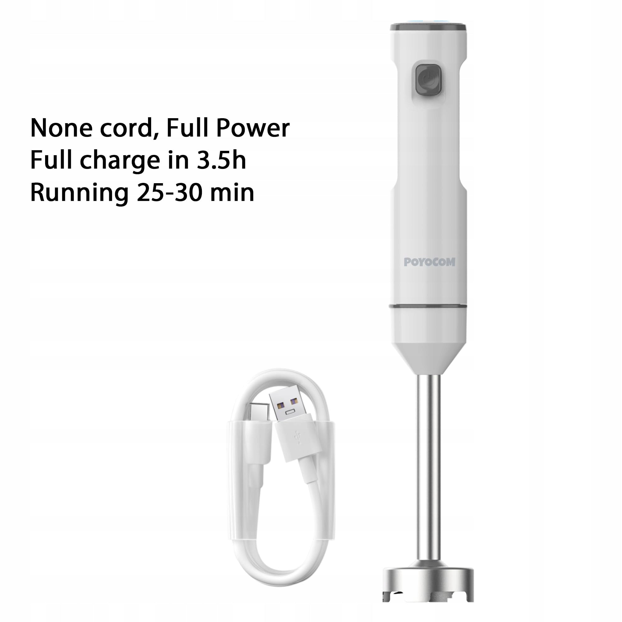POYOCOM Wireless Hand Blender With Rechargeable Battery For Smoothie And Soups Packaging status original