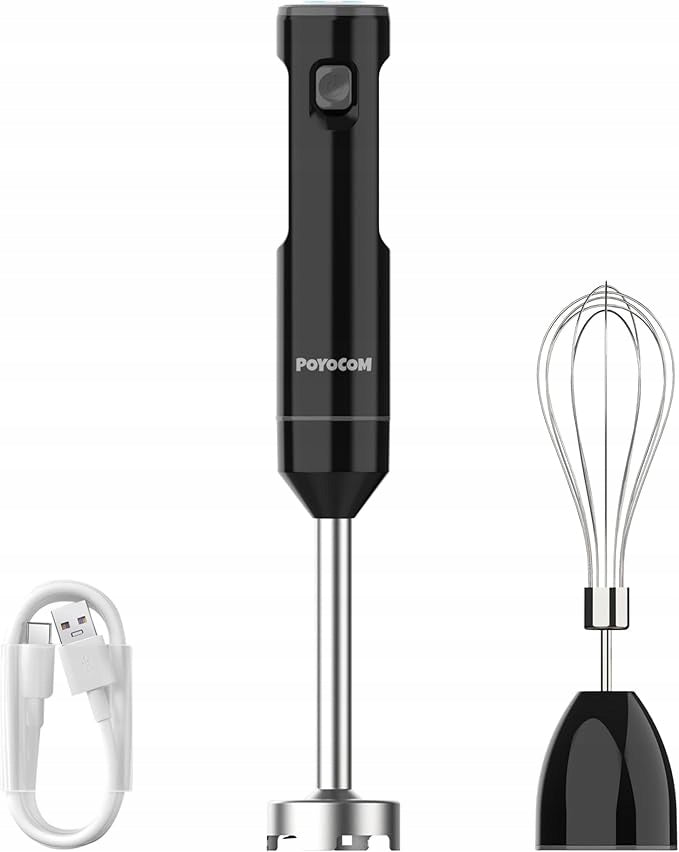 POYOCOM Wireless Hand Blender with Type-C Charging, Beater,