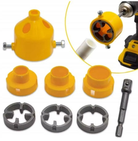 PP/PVC PIPE TAP WITH SCREWDRIVER DIES SET Packaging status original