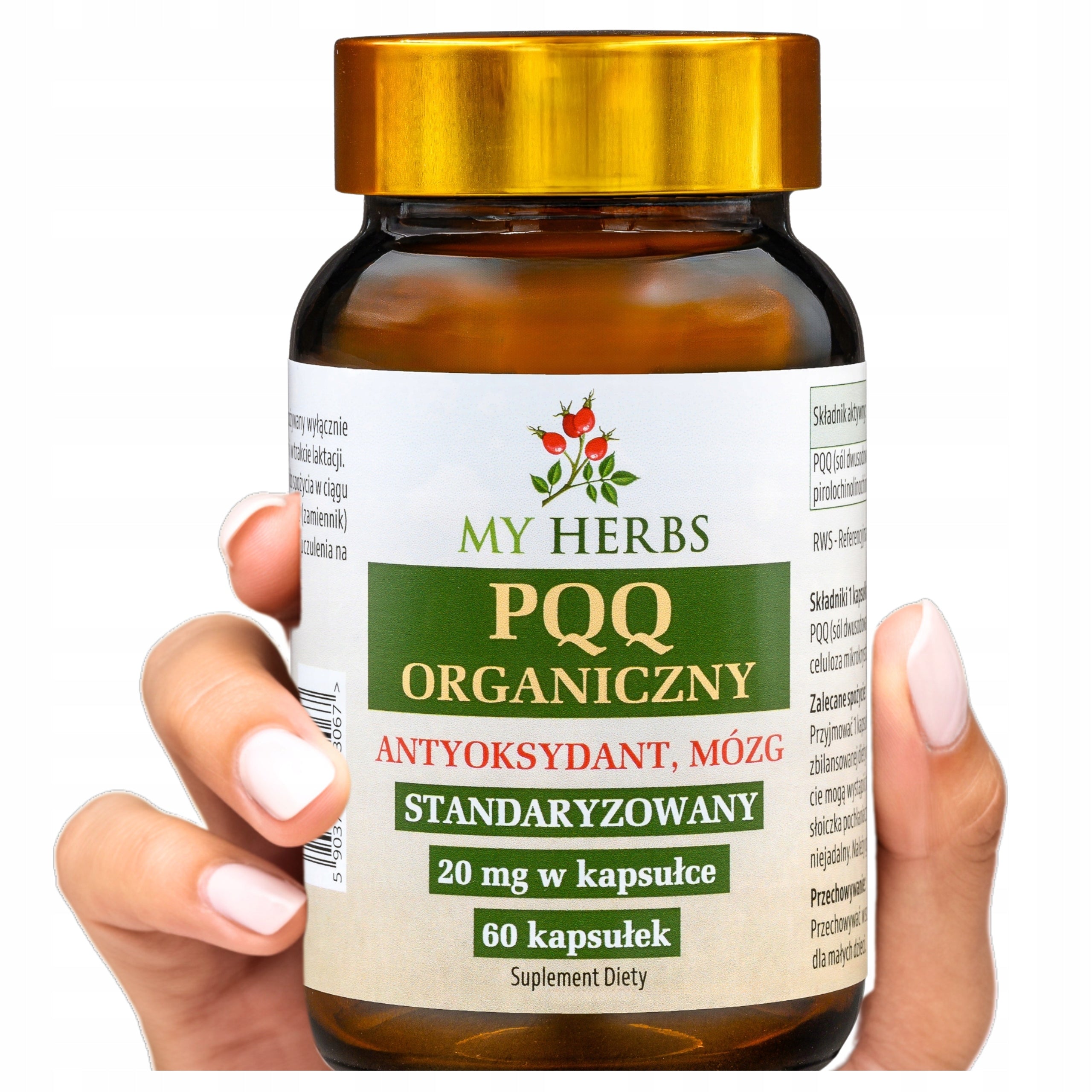 PQQ ORGANIC STANDARDIZED 20MG 60 KAPS ANTIOXIDANT BRAIN