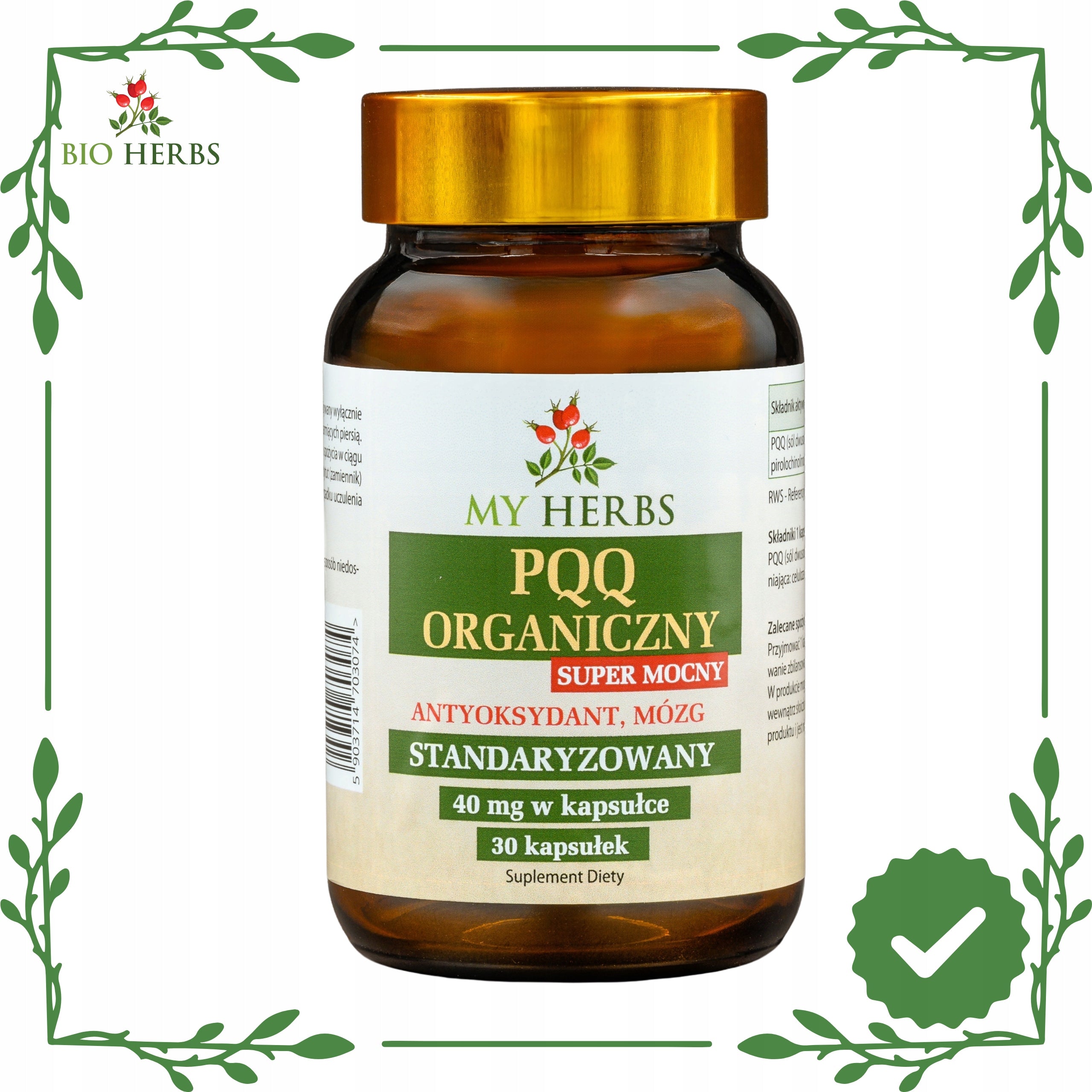 PQQ SUPER STRONG ORGANIC STANDARDIZED 40MG 30 KAPS Medical device no