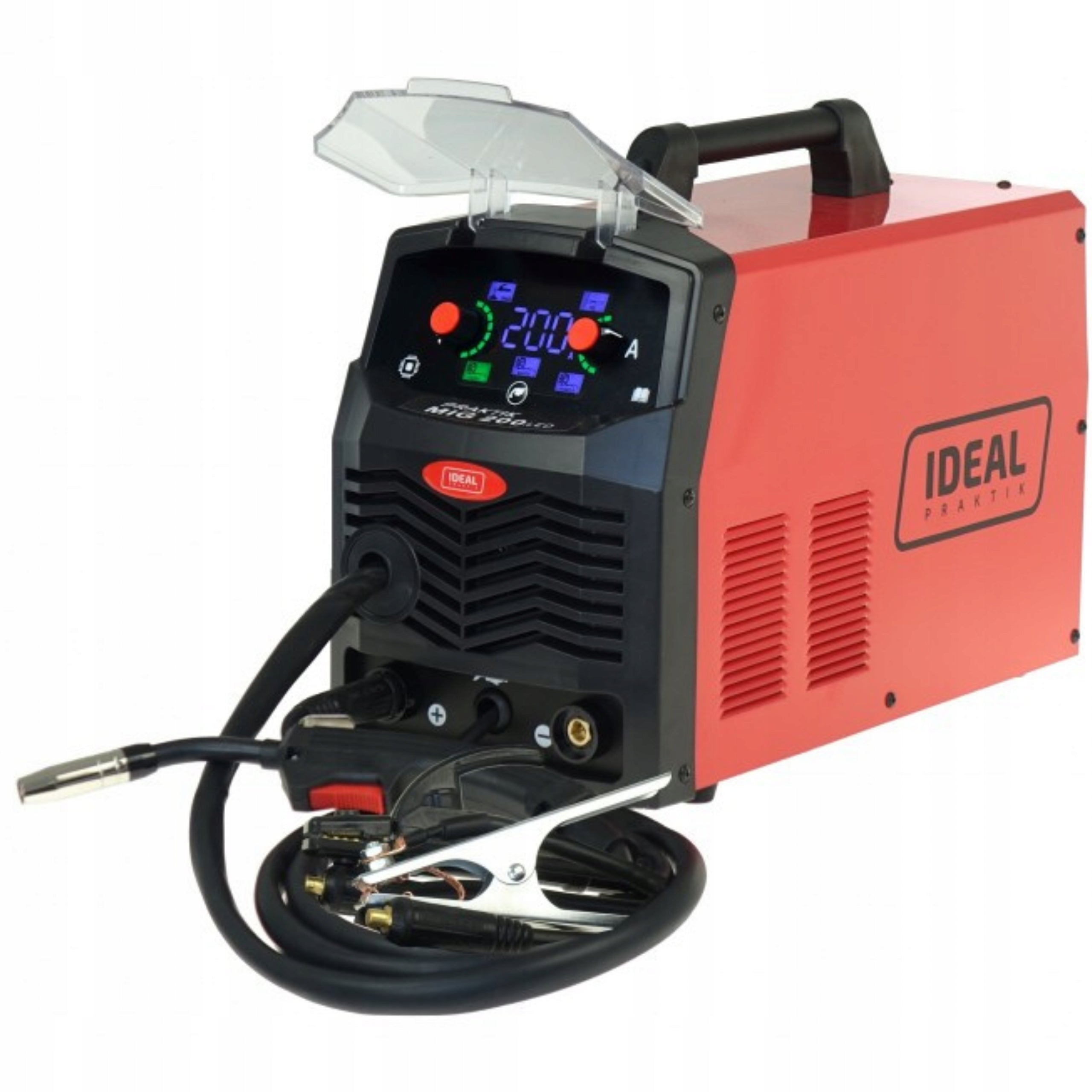 PRAKTIK MIG 200 SYNERGIC LED 200 A MIG MMA FLUX Synergy Packaging status original