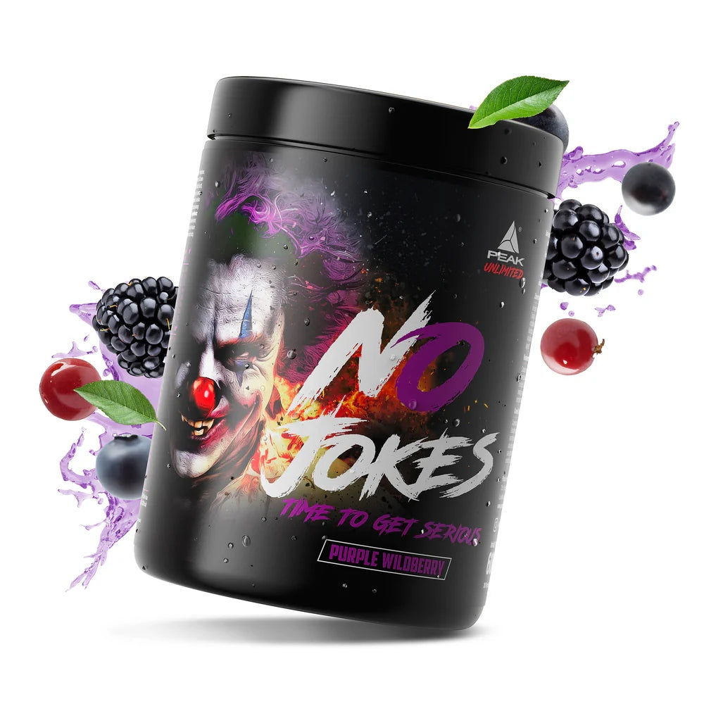 PRE PEAK NO JOKES 600g PRE-TRAINING PURPLE WILDBERRY PREWORKOUT