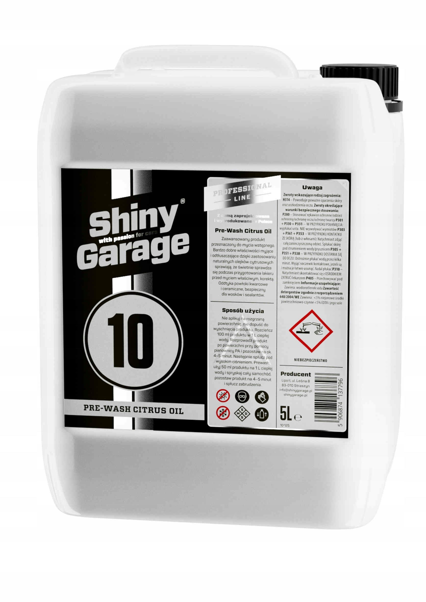 PRE-WASH CITRUS OIL TFR 5L PRE-WASH SOFTENS DIRTY