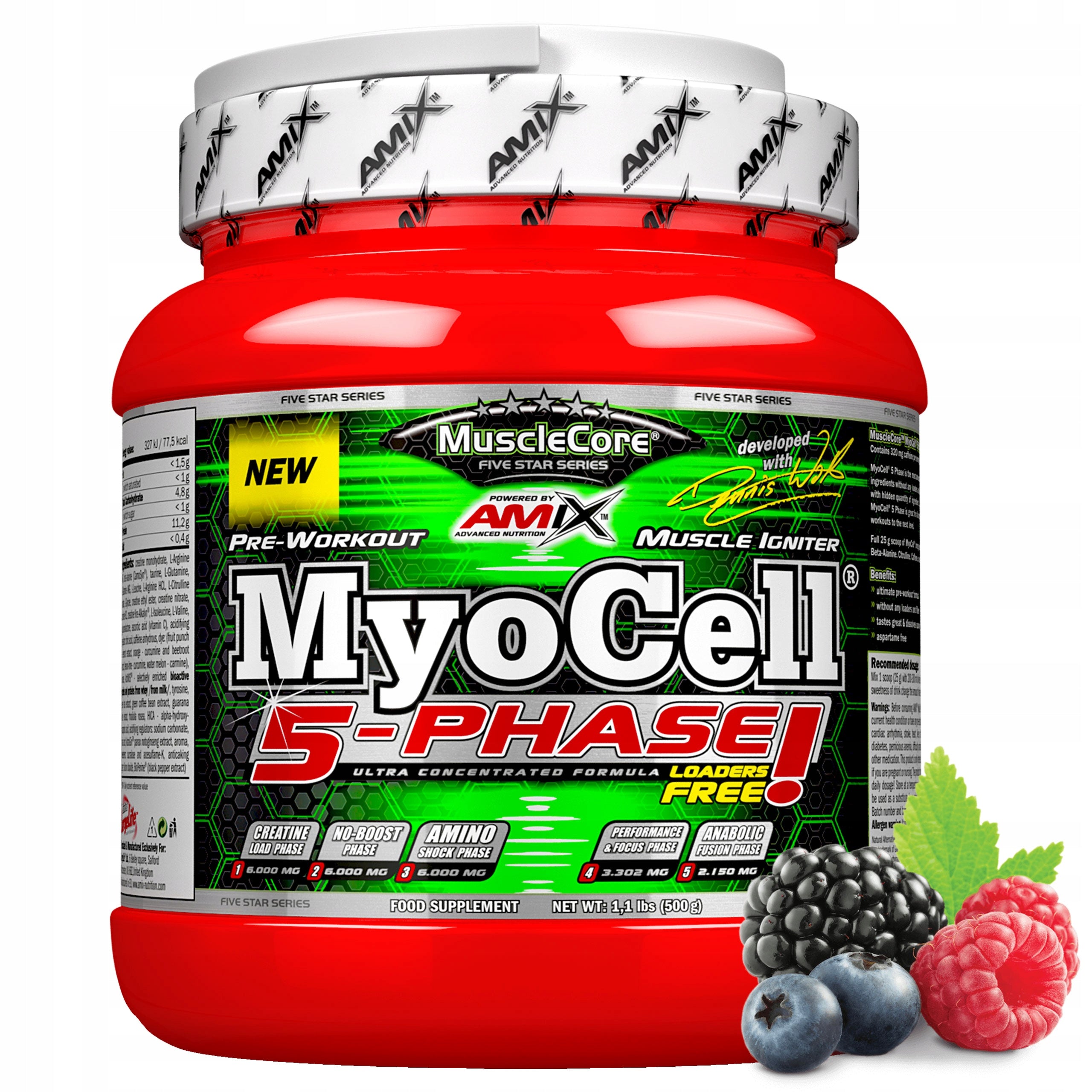 PRE-WORKOUT Amix - PUMP ARGININE AAKG Citrulline Creatine Focus