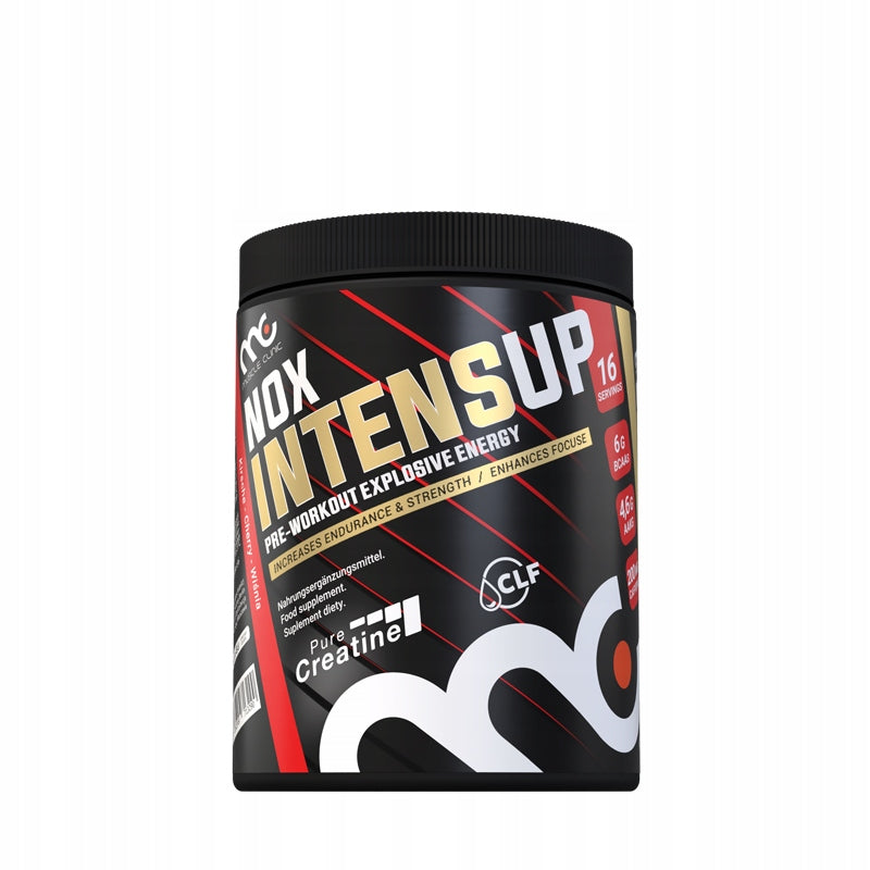 PRE-WORKOUT CAFFEINE BCAA AAKG MUSCLE CLINIC NOXINTENSUP 640G CHERRY Expiration date at least 1 year from the date of purchase