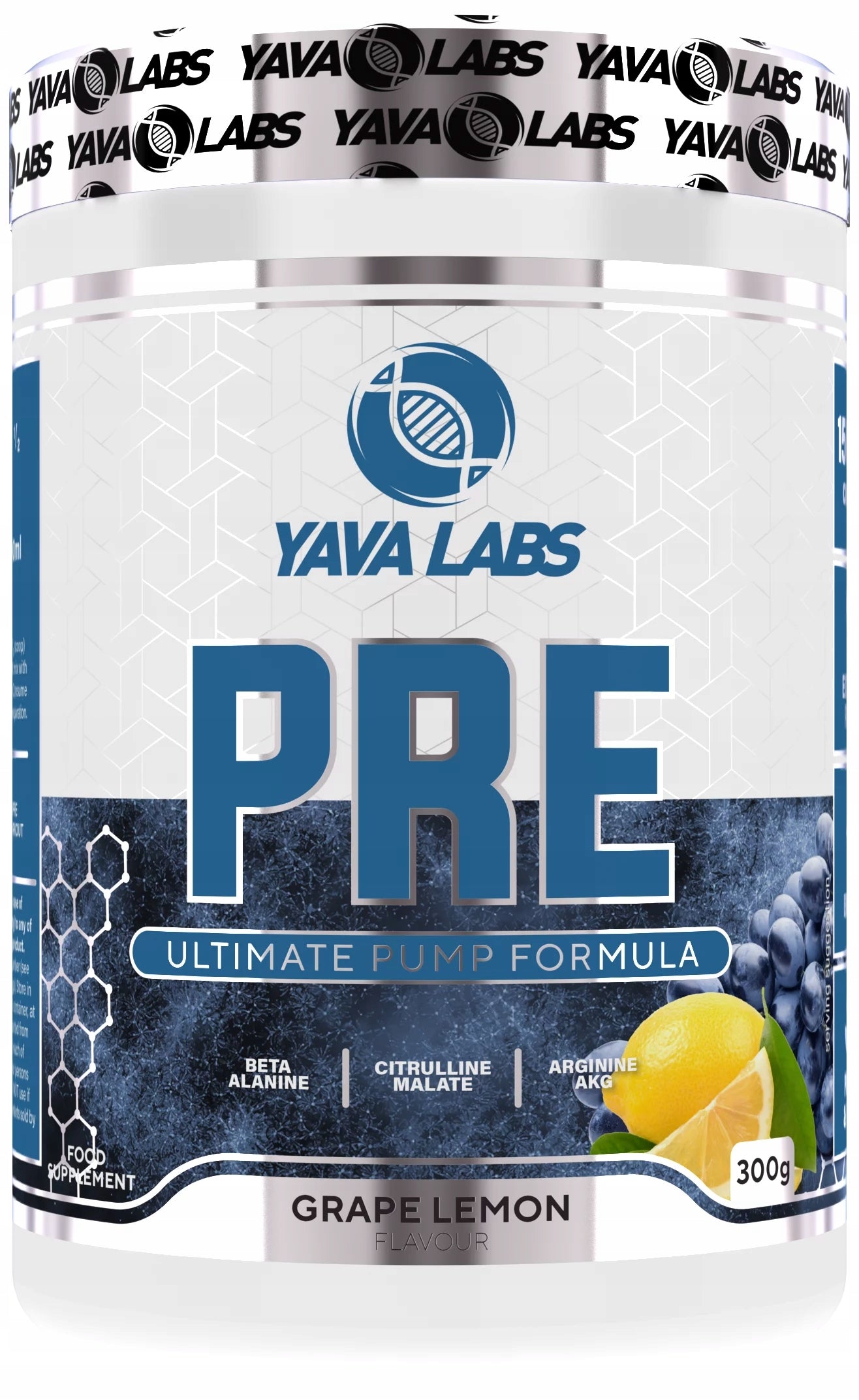 PRE-WORKOUT CONDITIONER YAVA LABS CITRUS PREWORKOUT POWDER 300G Packaging status original