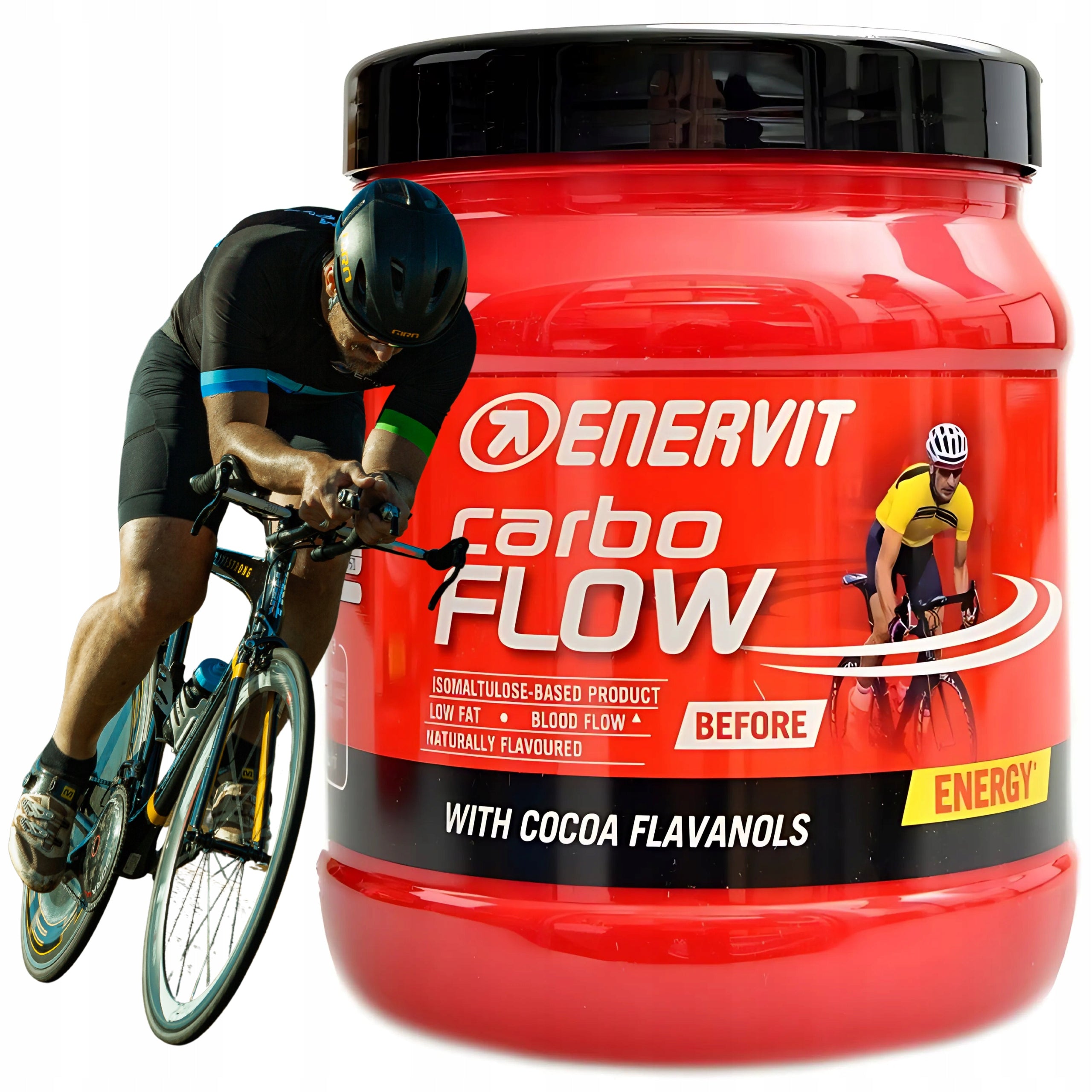 PRE-WORKOUT ENERVIT CARBO FLOW CARBOHYDRATE DRINK FLAVONOLE 400g