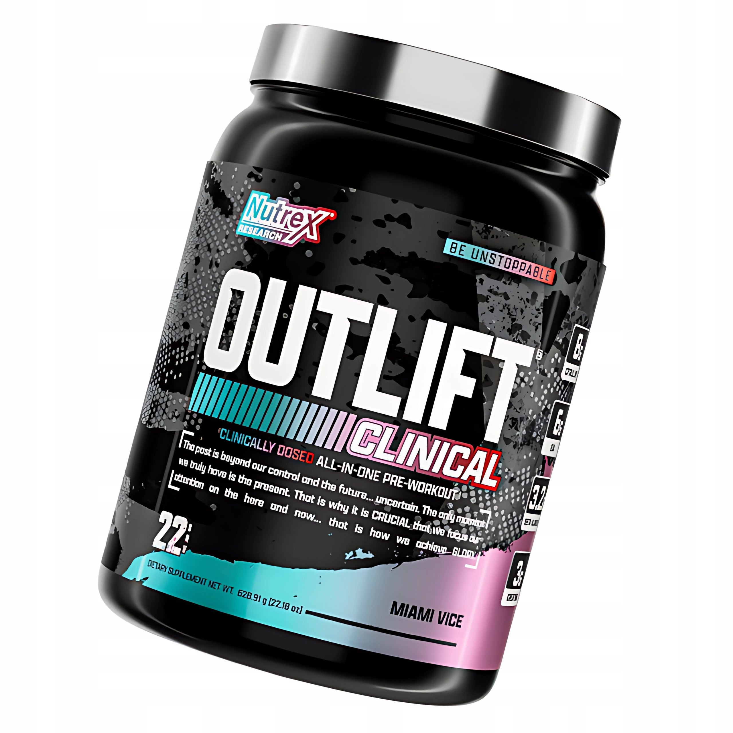PRE-WORKOUT OUTLIFT CLINICAL NUTREX PUMP STRENGTH POWER STIMULATION 380g