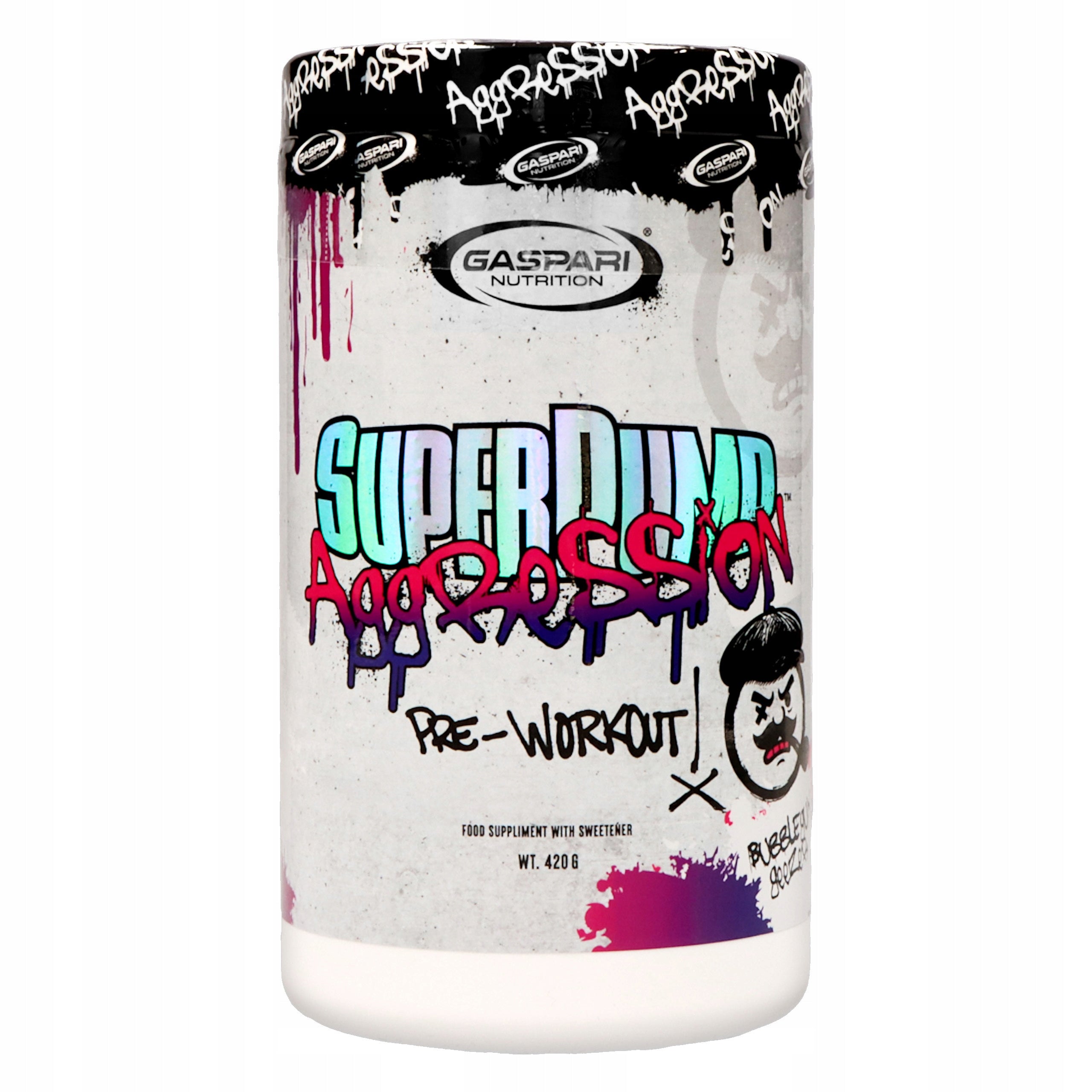 PRE-WORKOUT SUPER PUMP AGGRESSION 420g PUMP CITRULLINE STRENGTH GASPARI