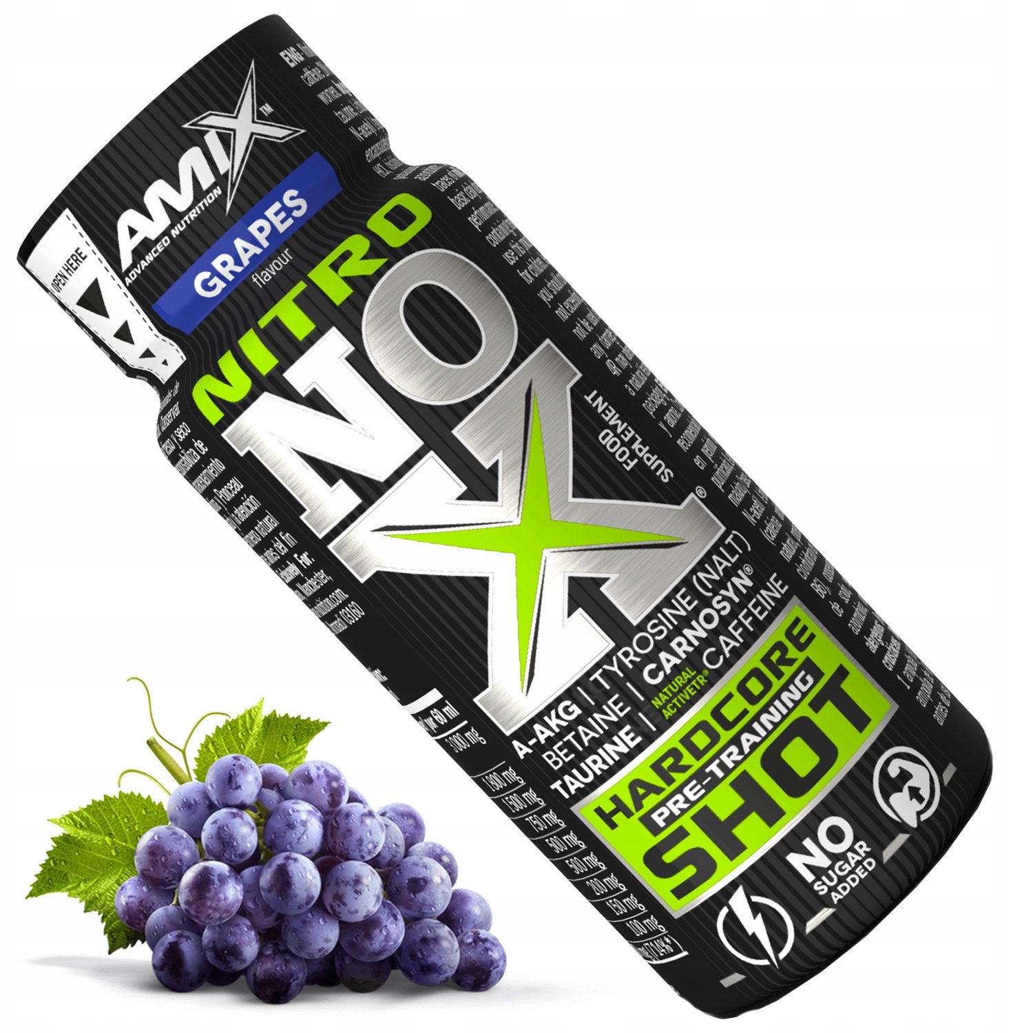 PRE-WORKOUT USA - POWERFUL PUMP AND STIMULANT SHOT FOR DRINKING Amix Nitronox Packaging status original