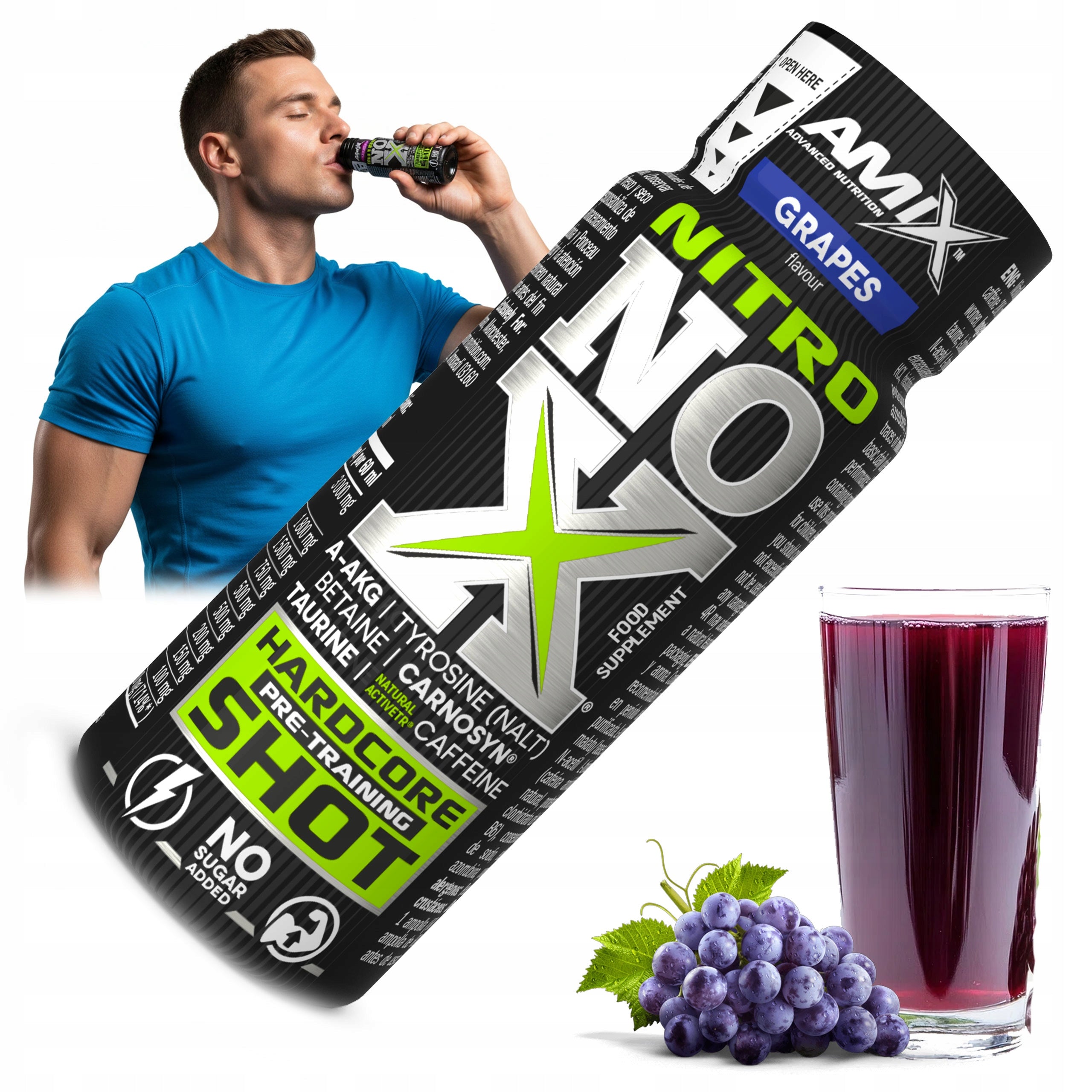PRE-WORKOUT USA - POWERFUL PUMP AND STIMULANT SHOT FOR DRINKING Amix Nitronox