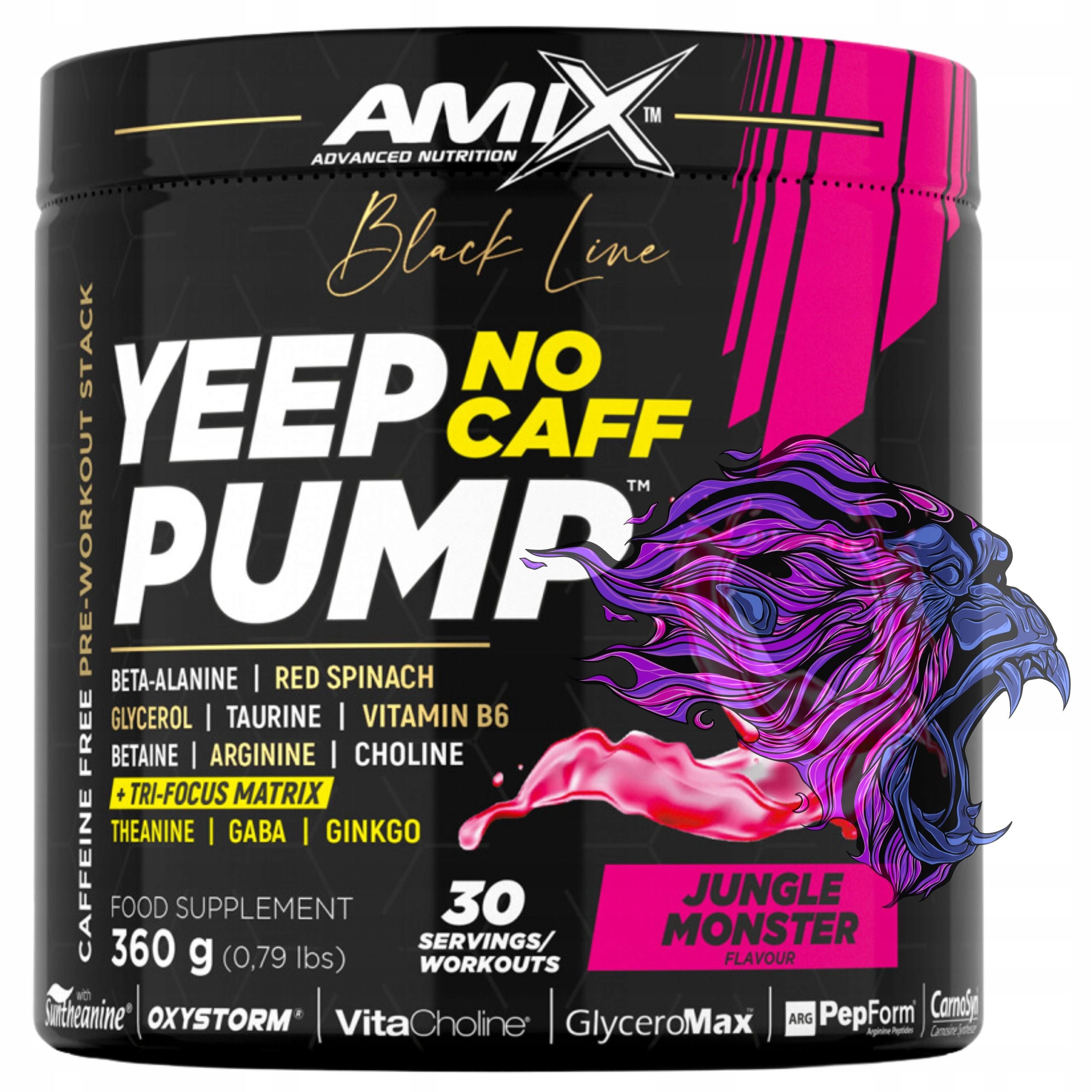 PRE-WORKOUT WITHOUT CAFFEINE Preworkout Muscle Pump Focus Yeep Pump