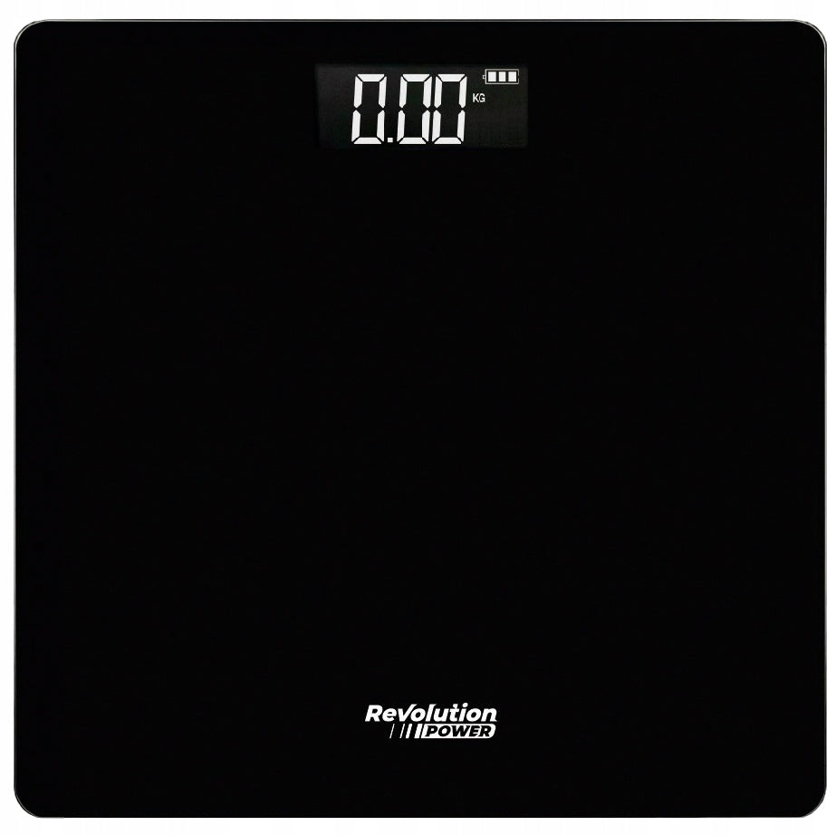 PRECISION ELECTRONIC BATHROOM SCALE 180KG GLASS BLACK SLIM LCD