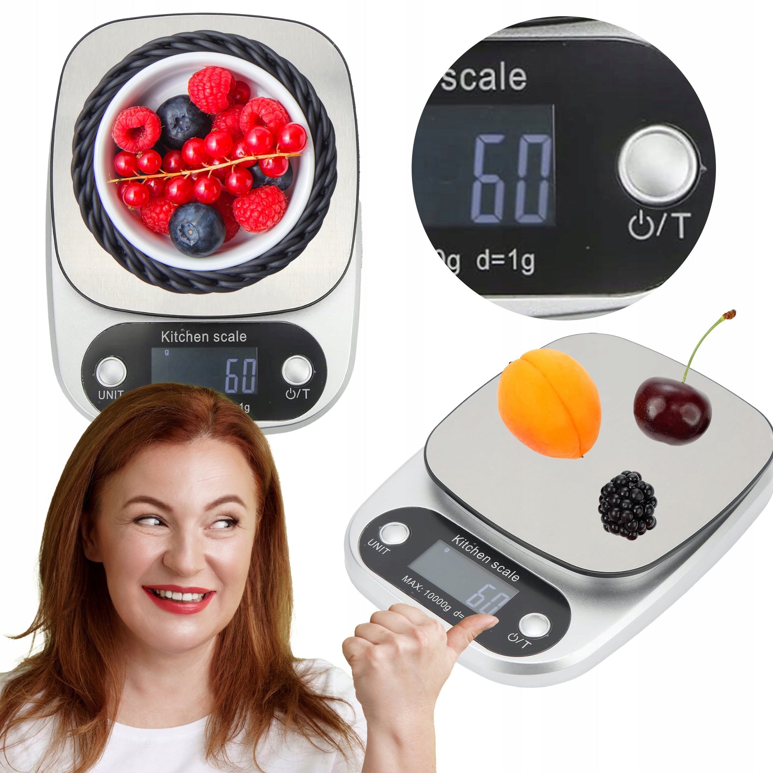 PRECISION KITCHEN SCALE 5000g/0,1g LCD DISPLAY JEWELERY