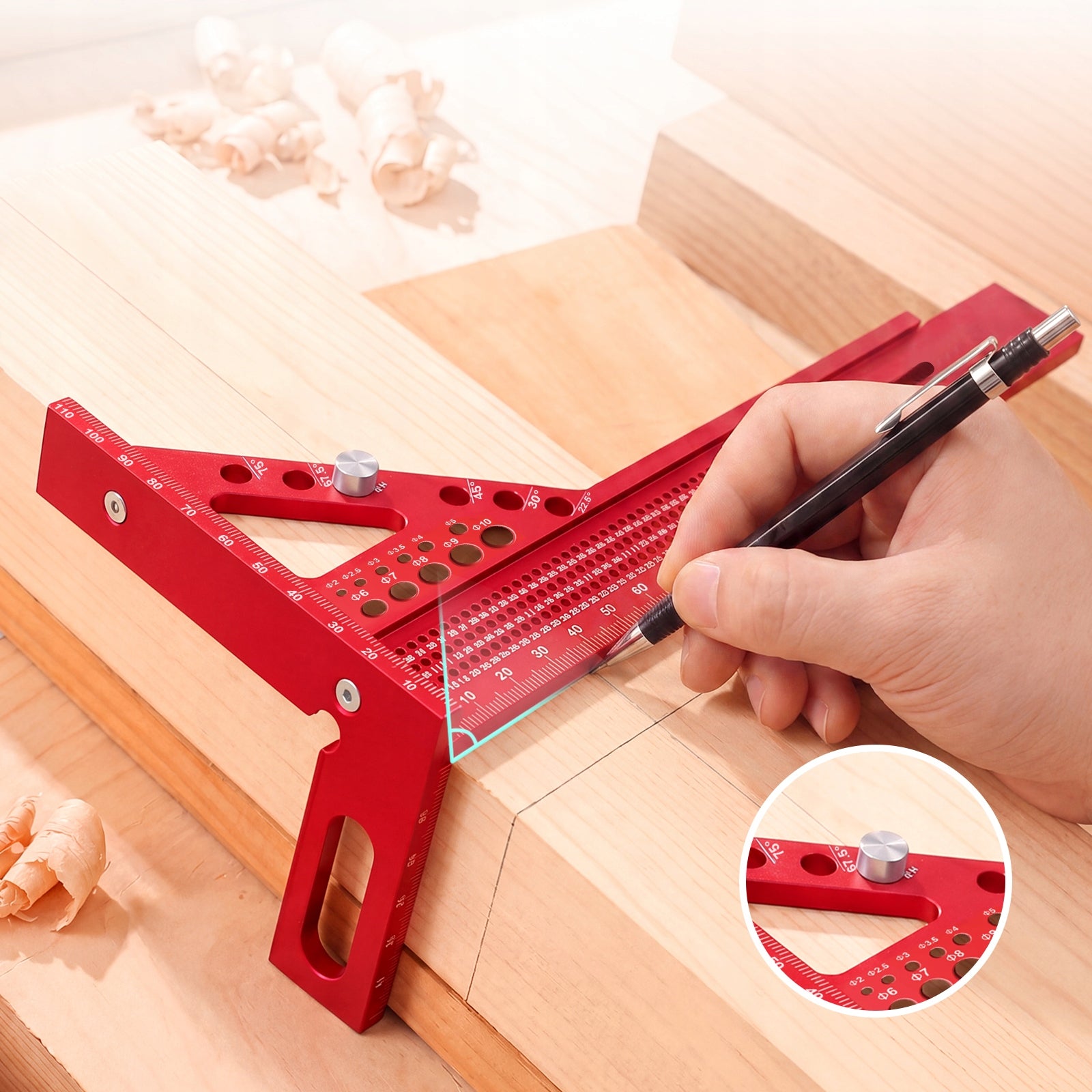 PRECISION METAL CARPENTRY ANGLE FOR MEASURING AND MARKING WOOD 150mm Product weight with unit packaging 0.2 kg