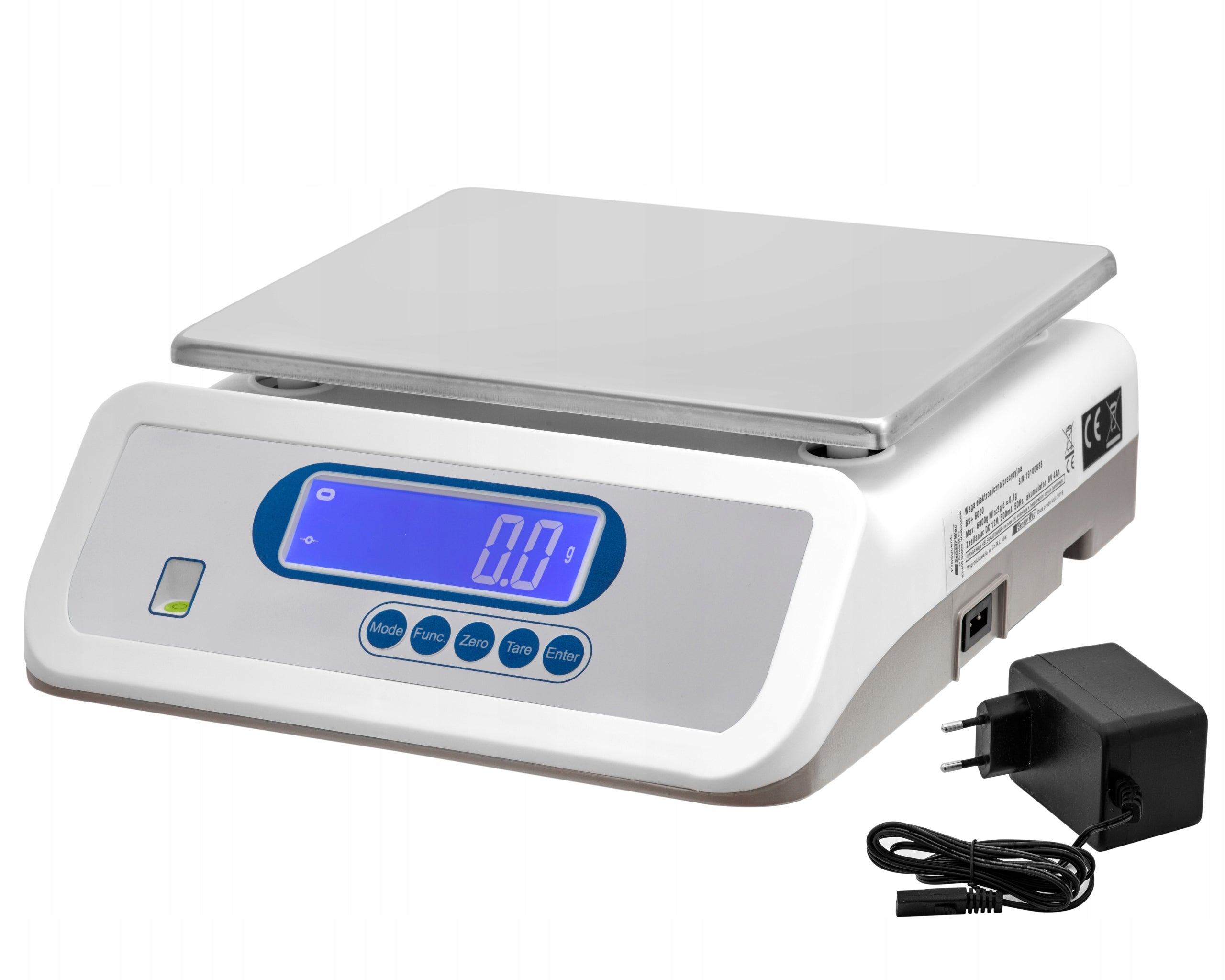 PRECISION SCALE COUNTING PIECES UP TO 6KG ELECTRONIC LABORATORY LCD Manufacturer code WAGA PRECYZYJNA DO 6KG bs+ 18C 22x27
