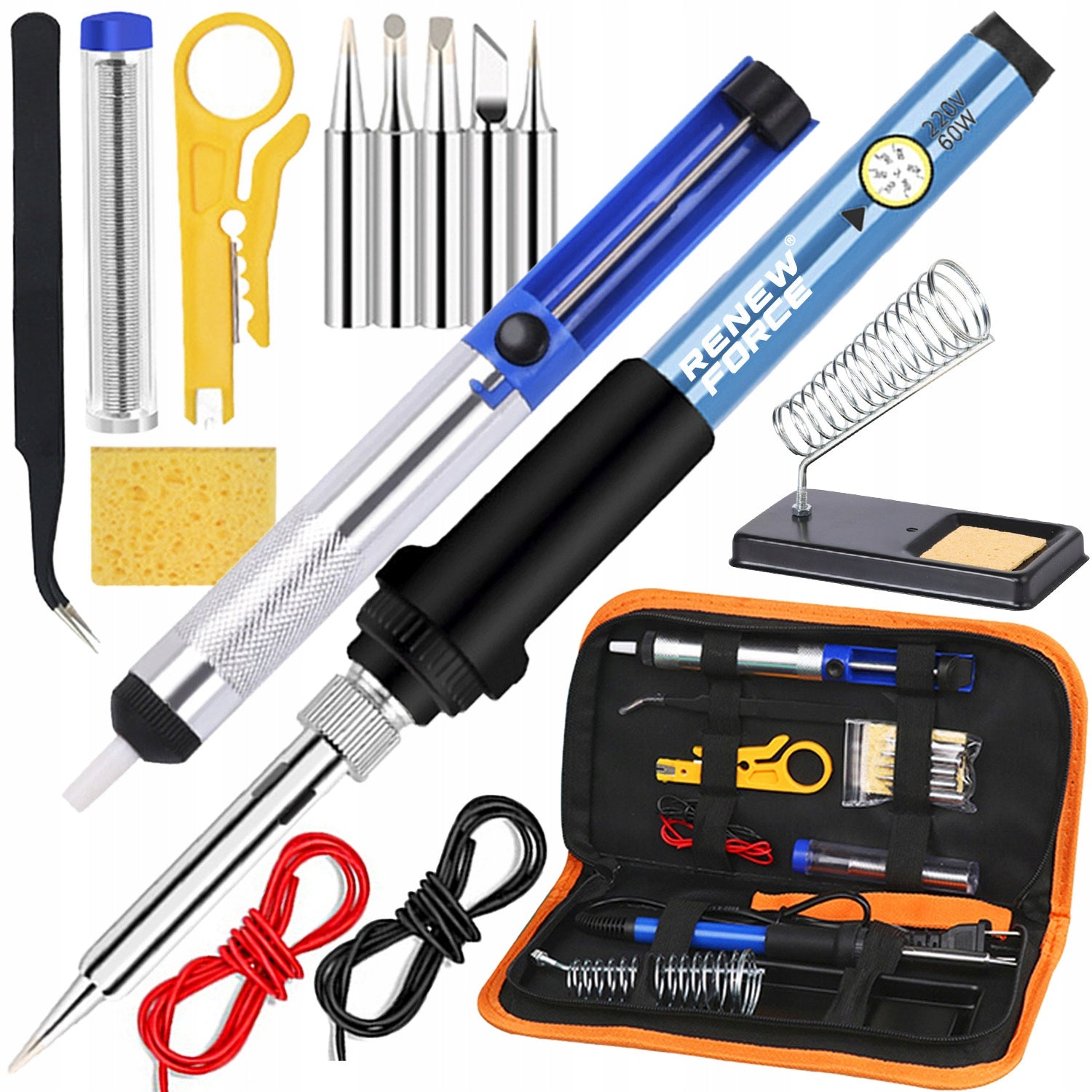 PRECISION SOLDERING IRON KIT 60W TEMPERATURE CONTROL TIP 15in1