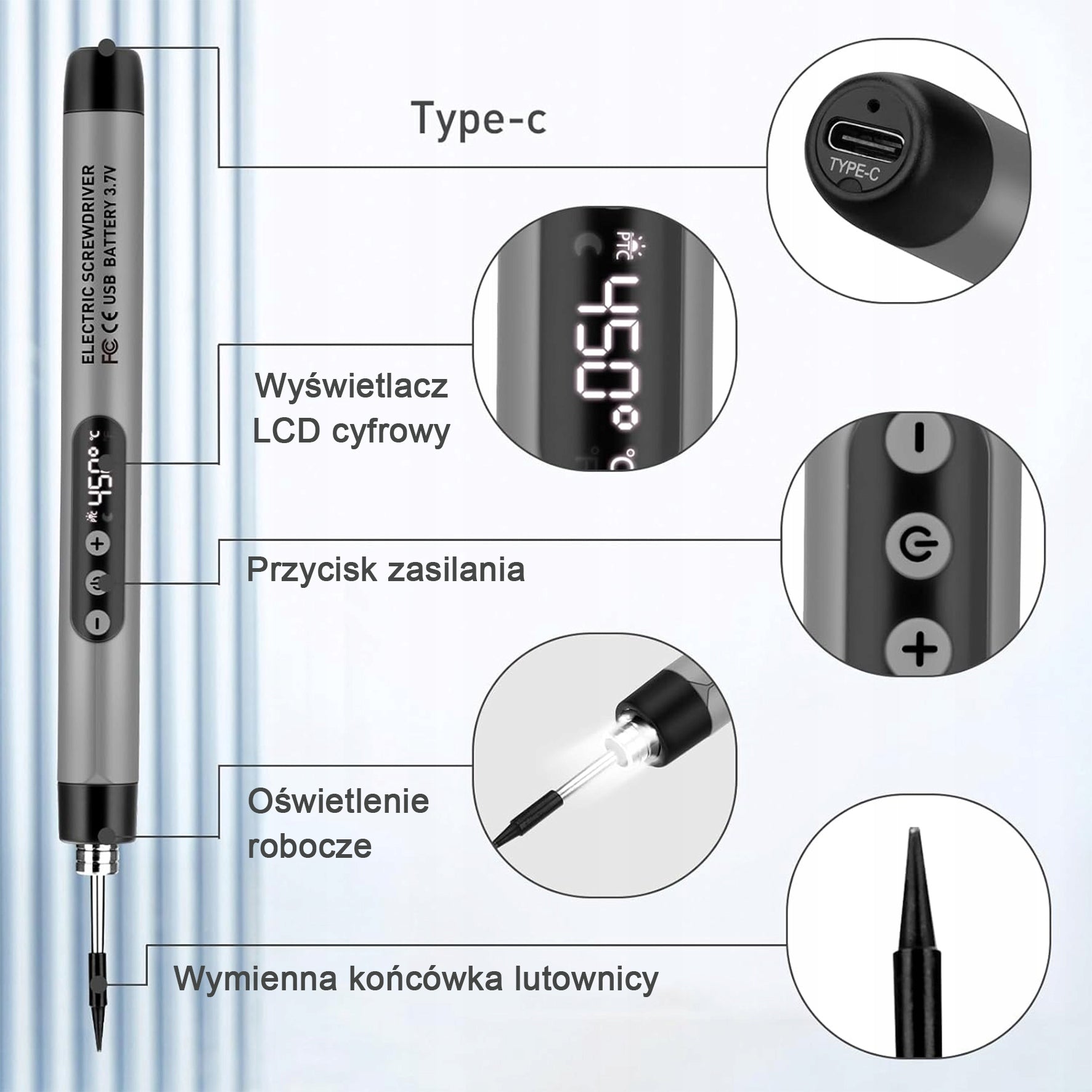 PRECISION SOLDERING IRON WITH WIRELESS CORDLESS FLASK DISPLAY Brand no brand