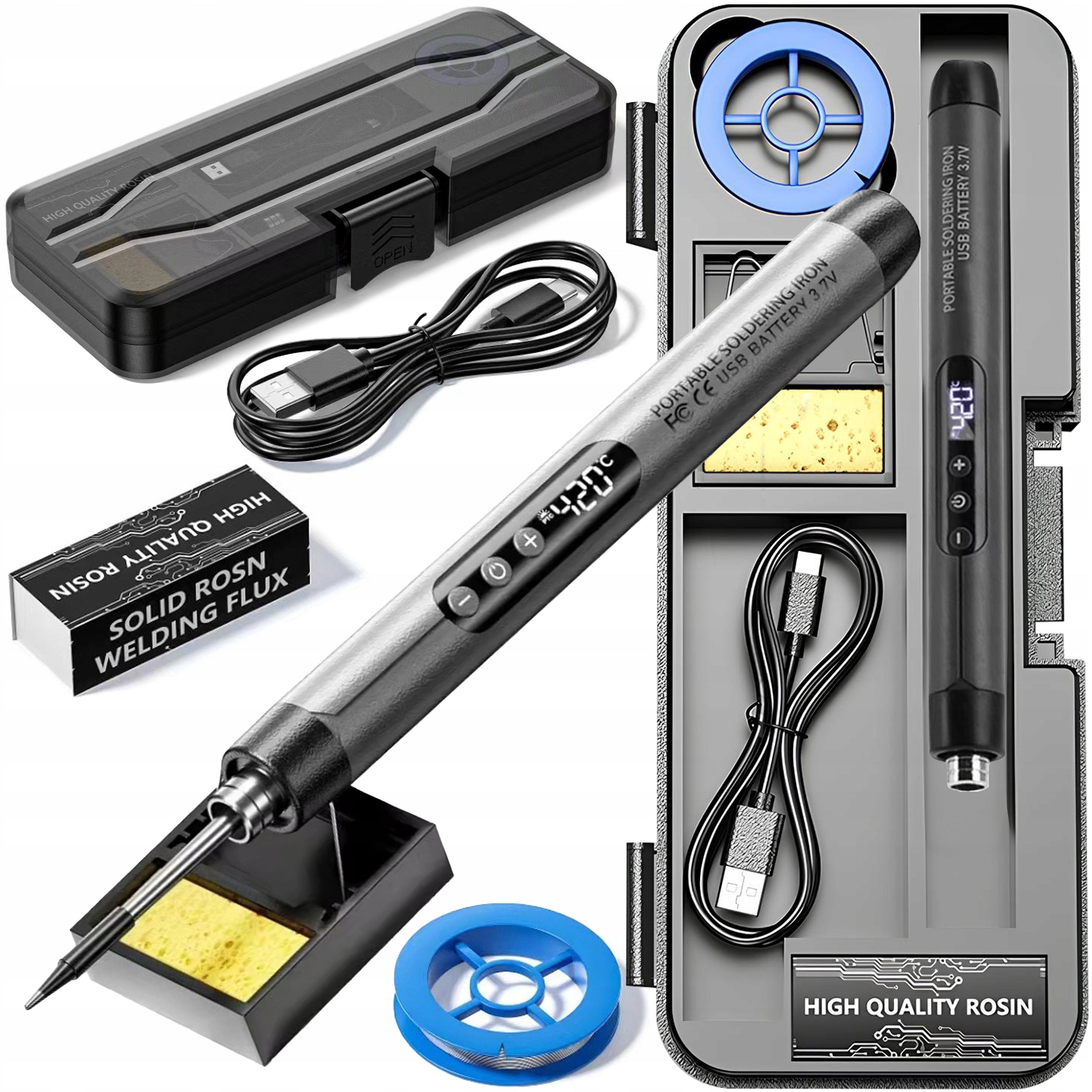 PRECISION SOLDERING IRON WITH WIRELESS CORDLESS FLASK DISPLAY