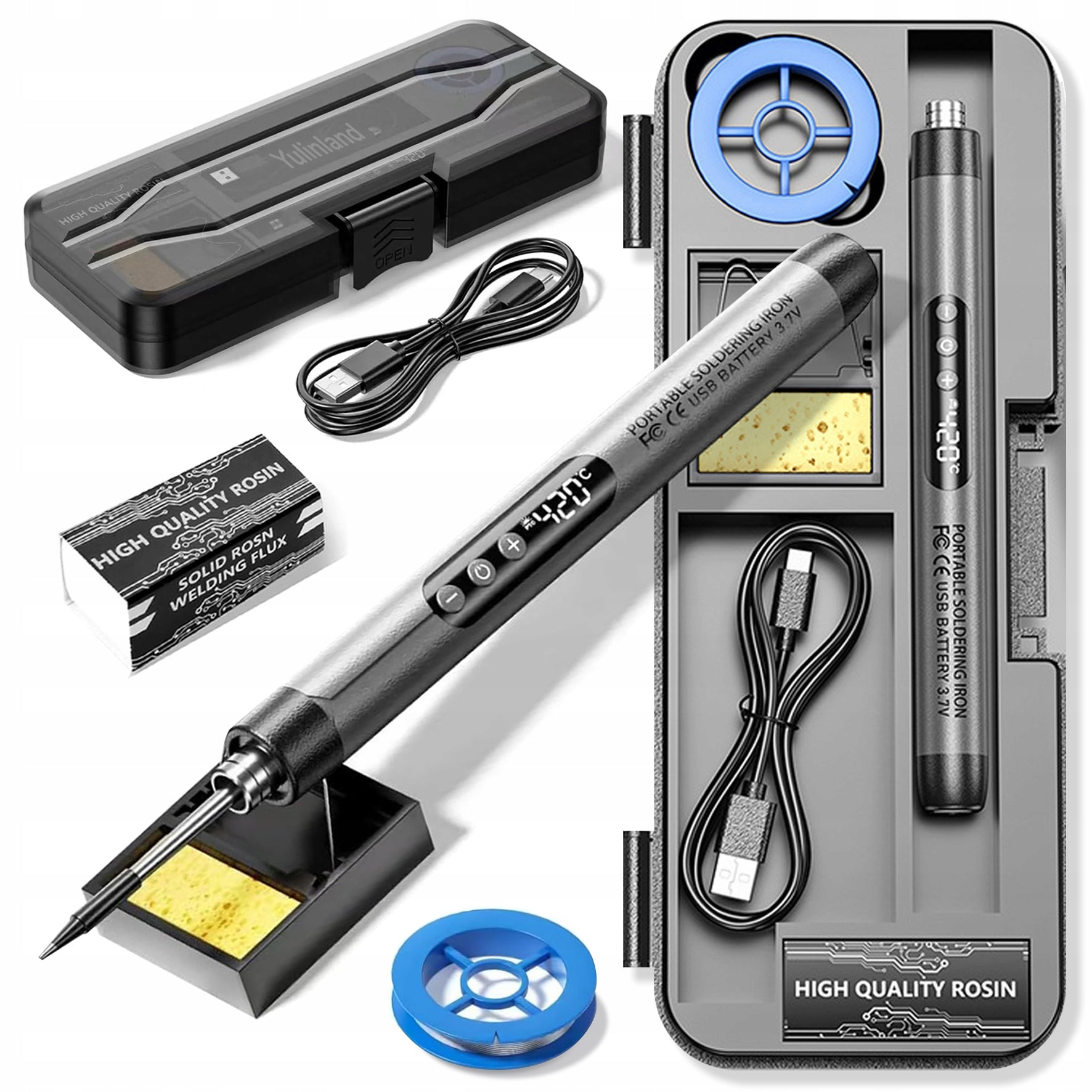 PRECISION SOLDERING IRON WITH WIRELESS CORDLESS FLASK DISPLAY