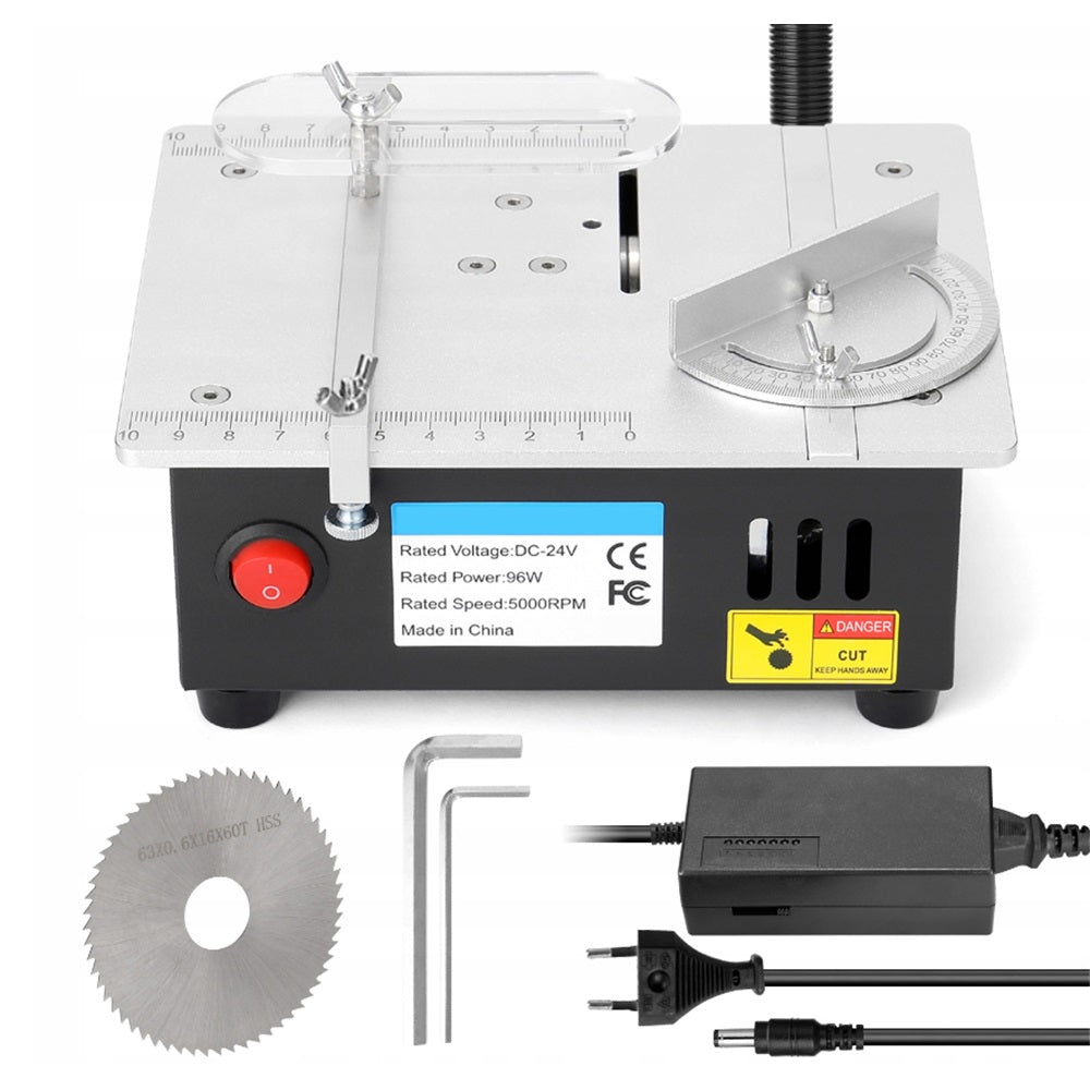 PRECISION TABLE SAW MINI WOOD PLASTIC METAL POWER SUPPLY24V