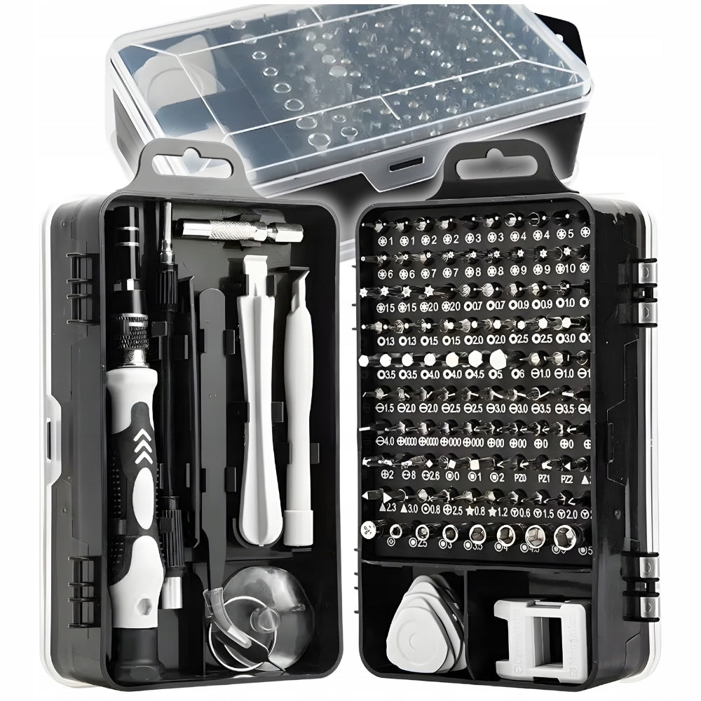 PRECISION TOOL KIT 115in1 BITS CAPS SOCKET WRENCHES
